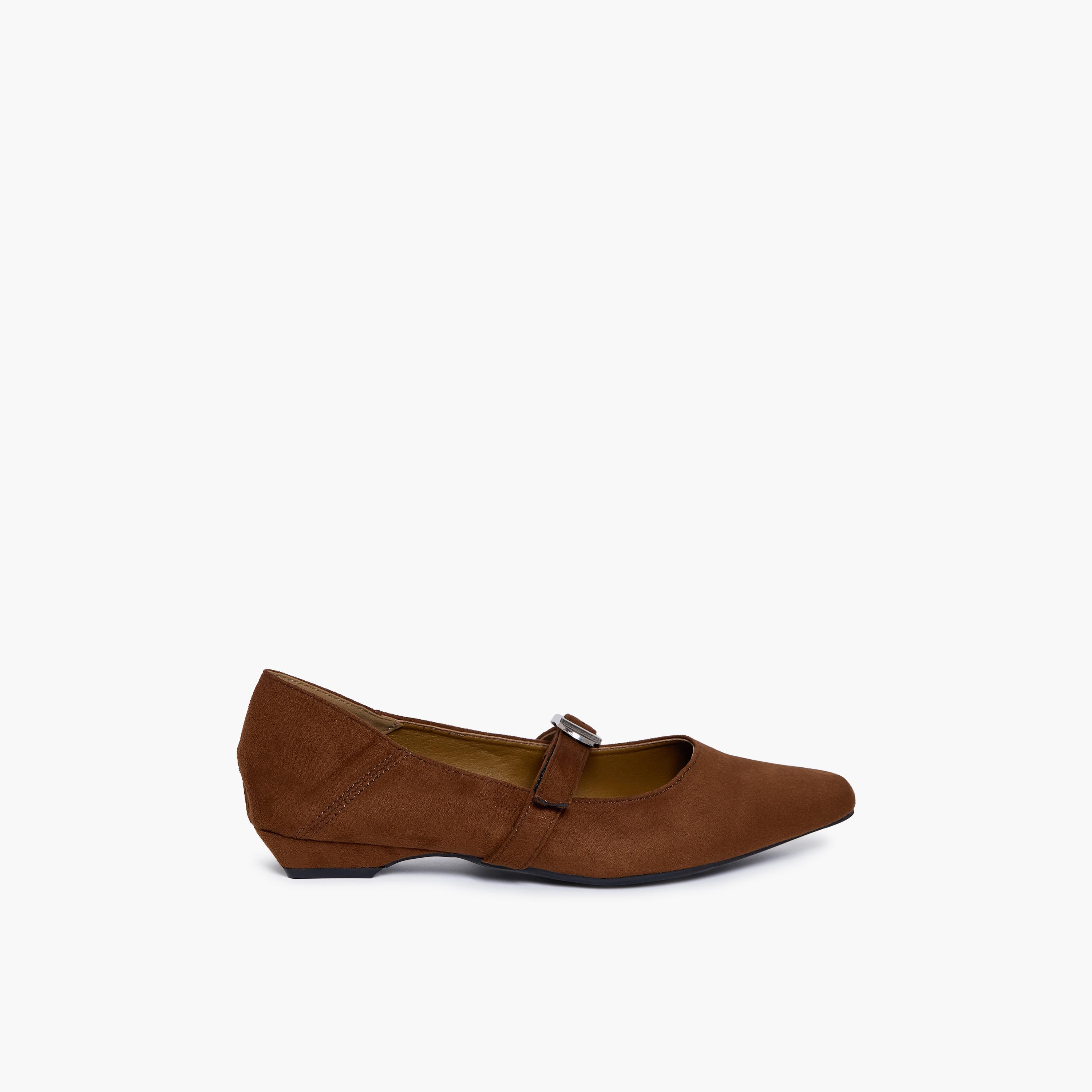 جيومني - حذاء ماري جين جاستين1 سهل الارتداء مسطح للنساء | F2503-14-BROWN-women-shoes-ballerinas-image-4
