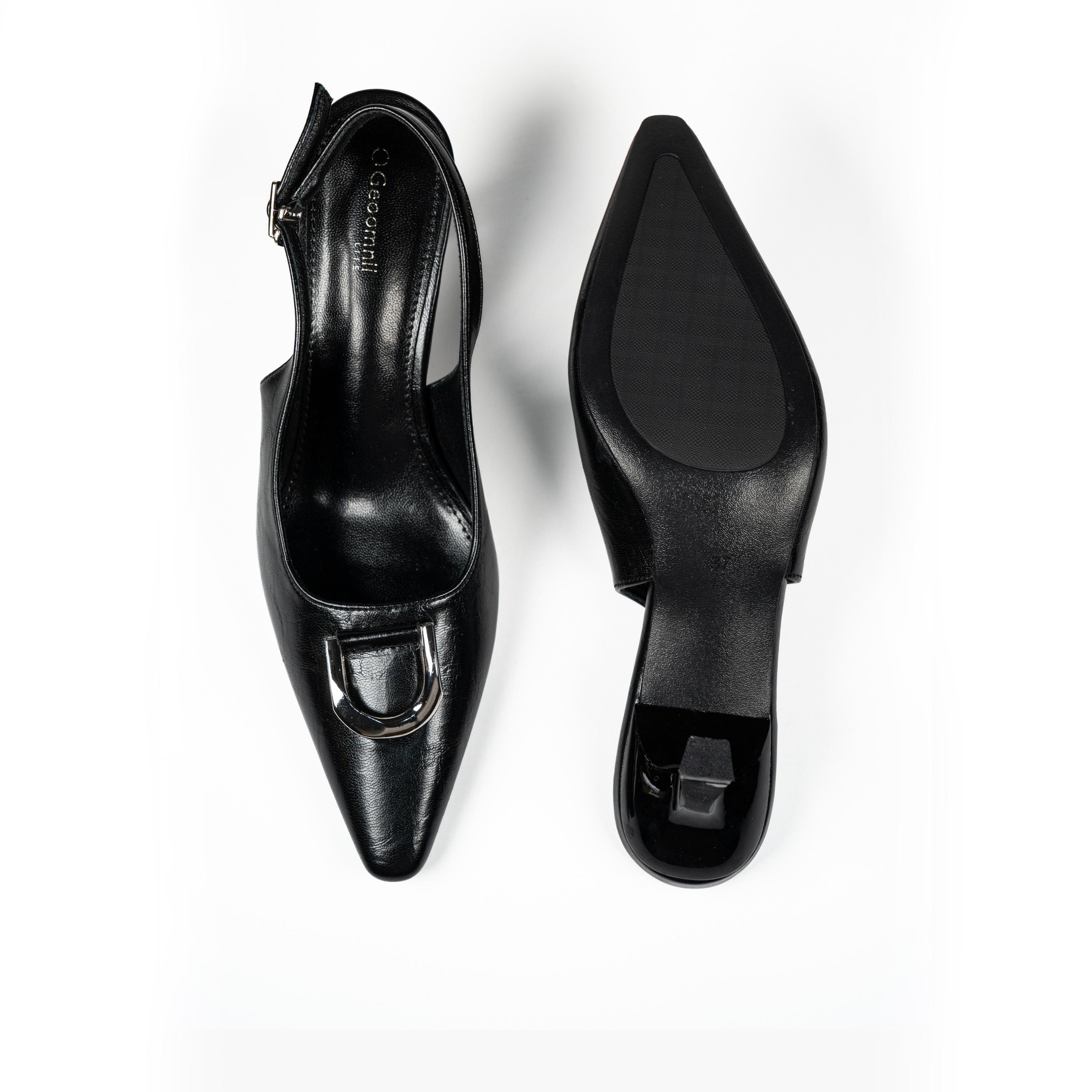 جيومني - حذاء تيل بكعب عالٍ مدبب بإبزيم للنساء | F2503-5-BLACK-women-shoes-sandals-heeled-image-3