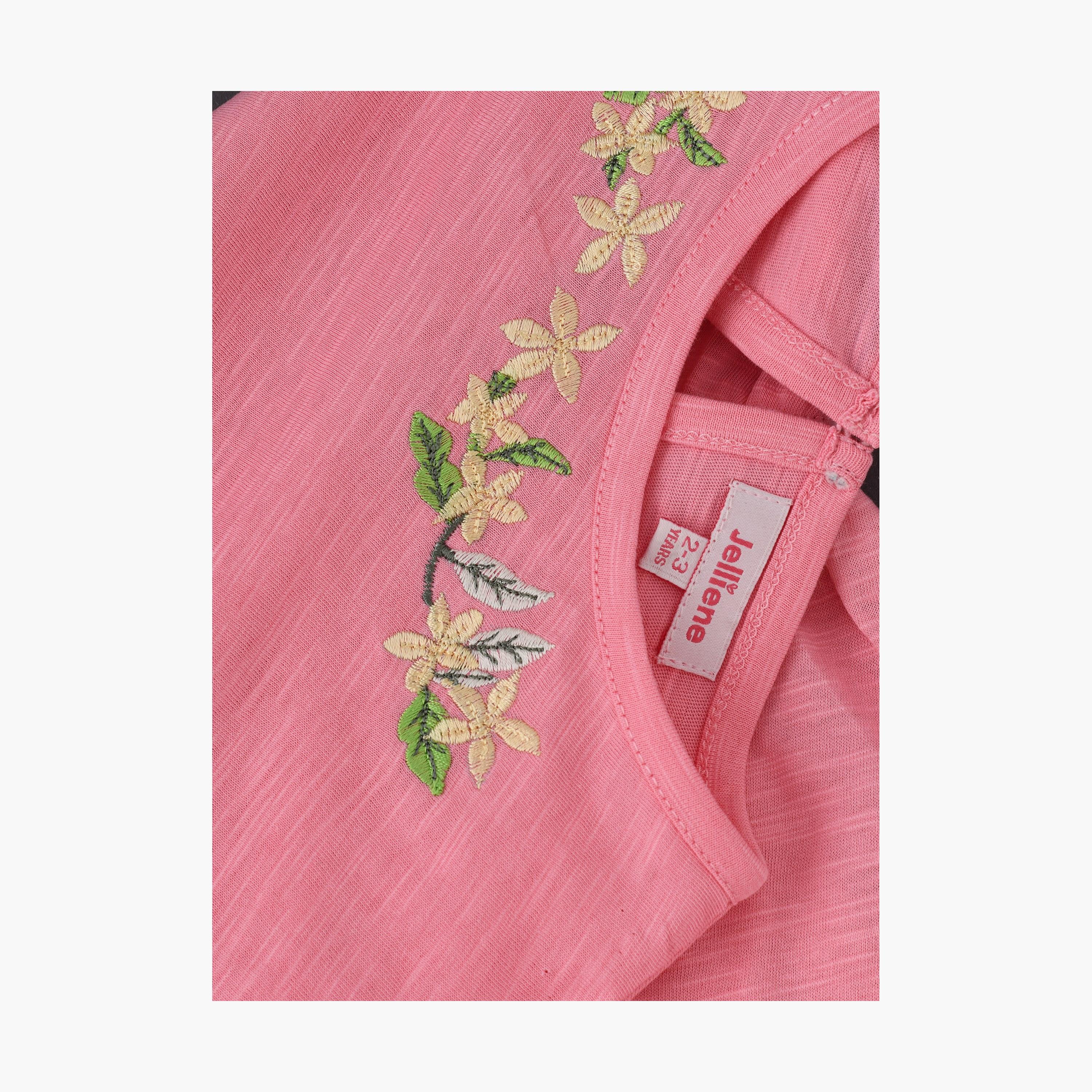 UniqKidz Embroidered Cap Sleeve Jumpsuit-baby-girls-clothing-rompers-image-3