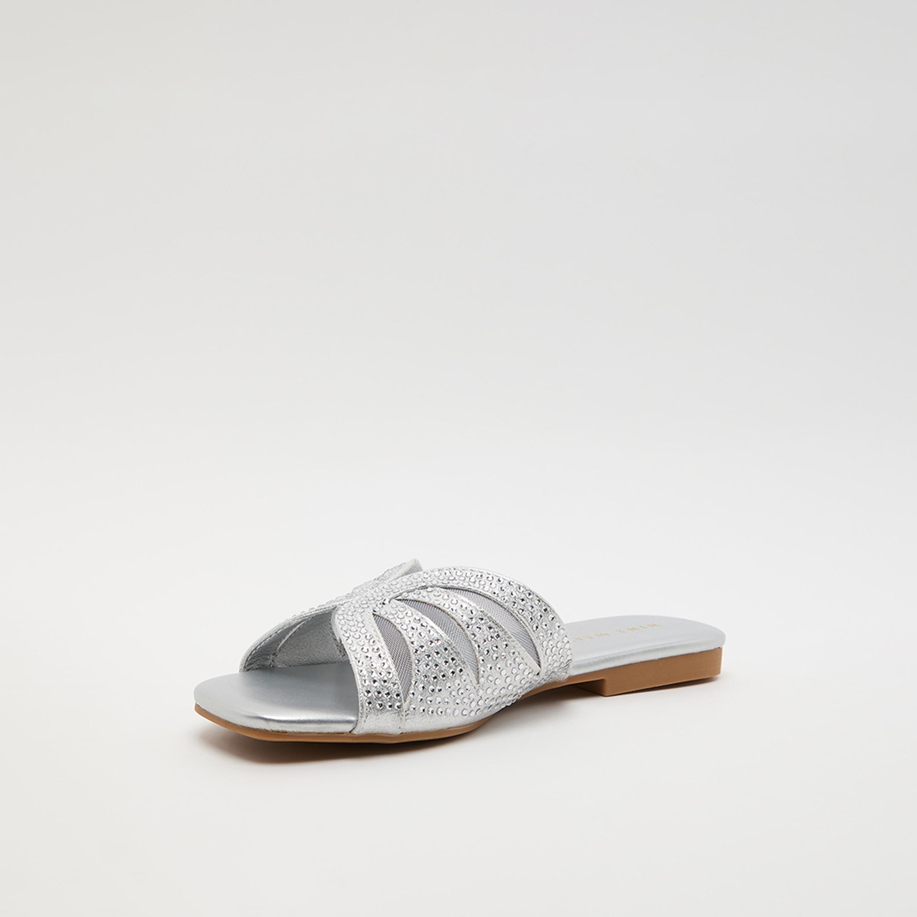 ناين ويست - صندل نسائي مسطح سهل الارتداء | FEE2526-women-shoes-sandals-flats-image-1