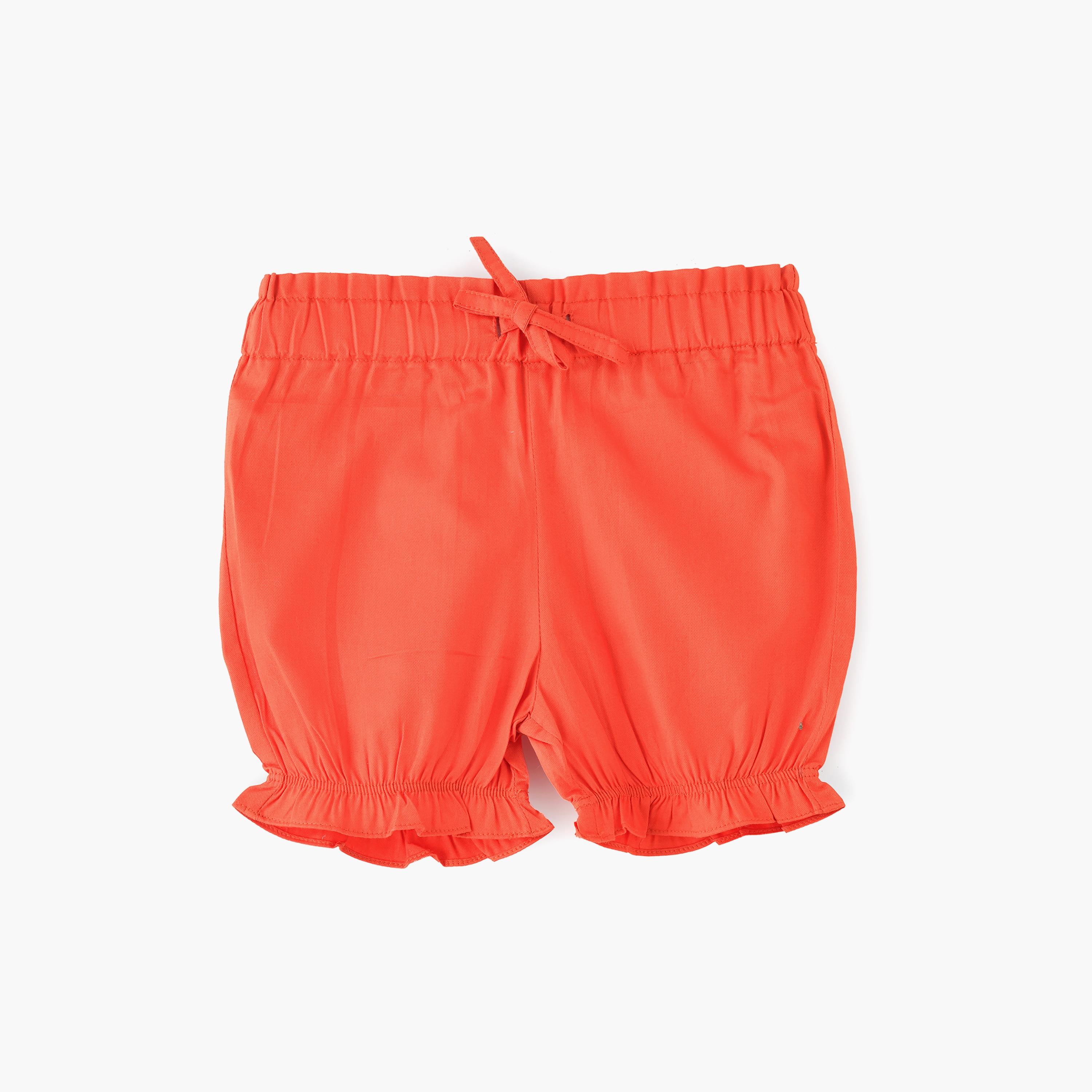 UniqKidz Solid Elasticated Shorts-baby-girls-clothing-bottoms-shorts-image-1