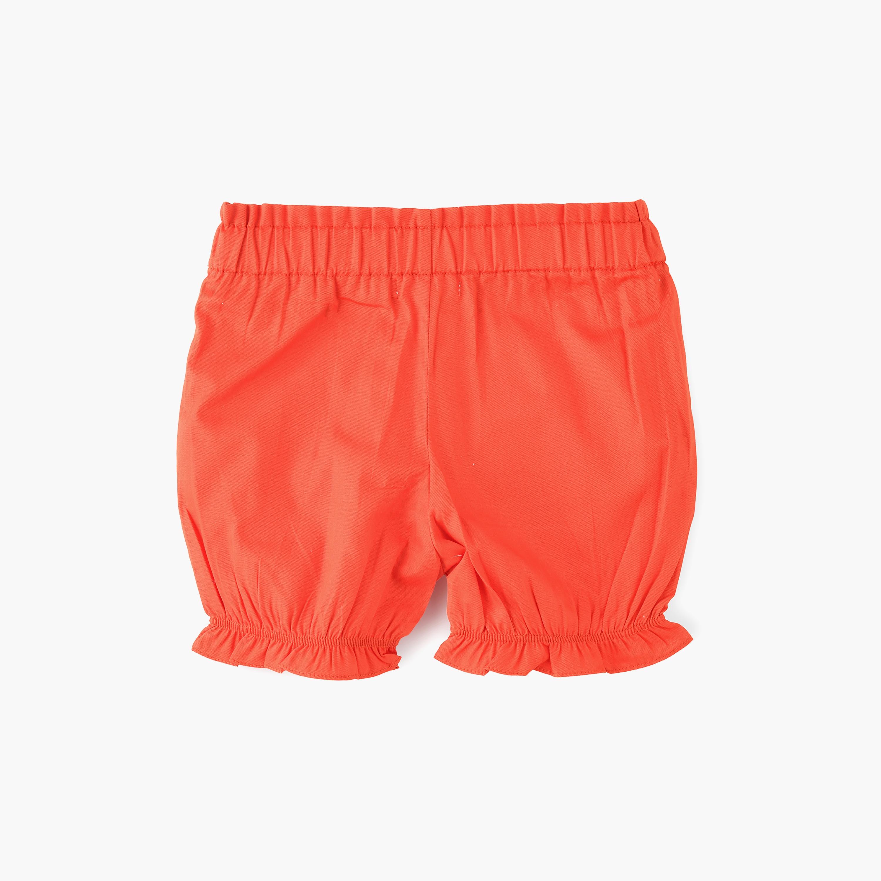 UniqKidz Solid Elasticated Shorts-baby-girls-clothing-bottoms-shorts-image-2