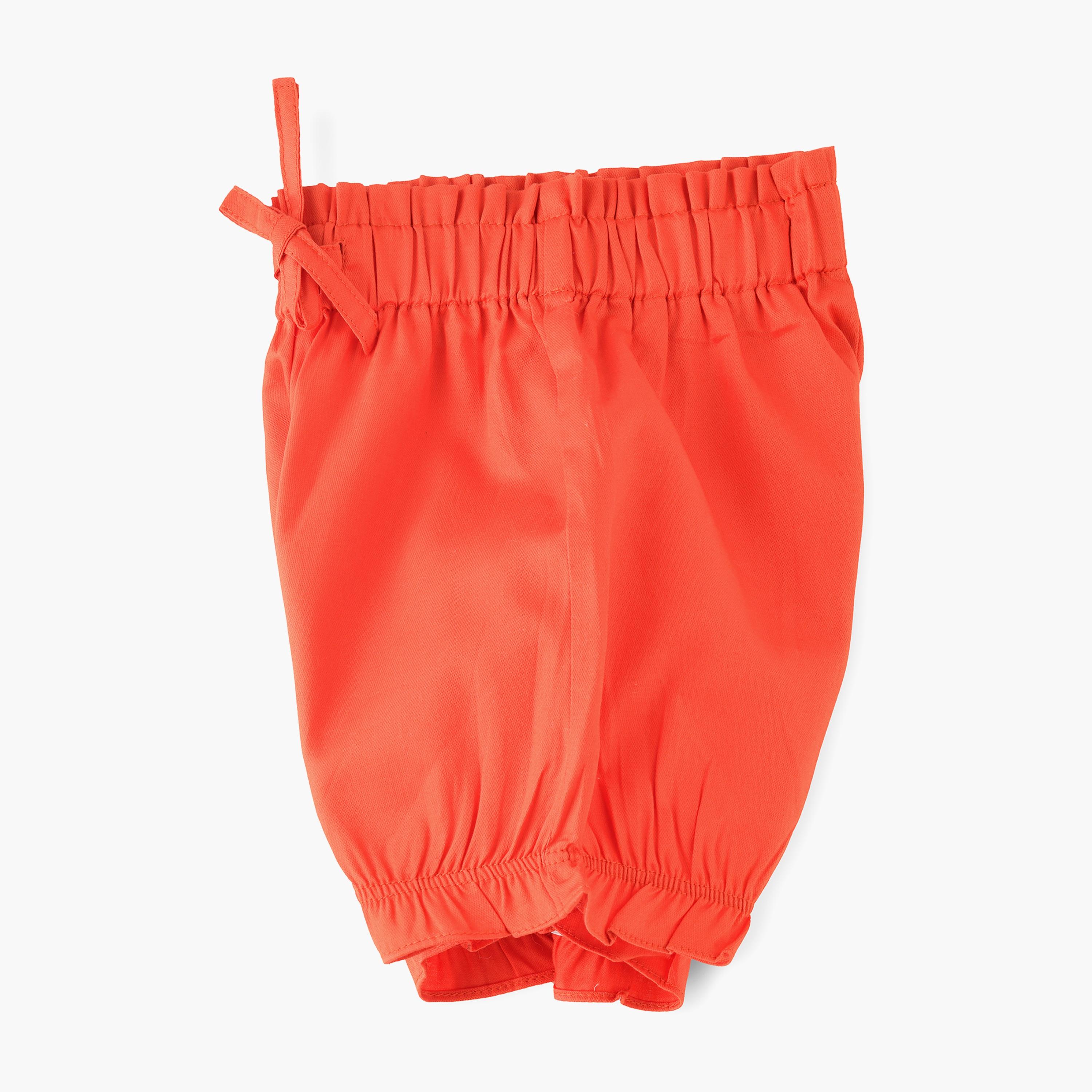 UniqKidz Solid Elasticated Shorts-baby-girls-clothing-bottoms-shorts-image-3