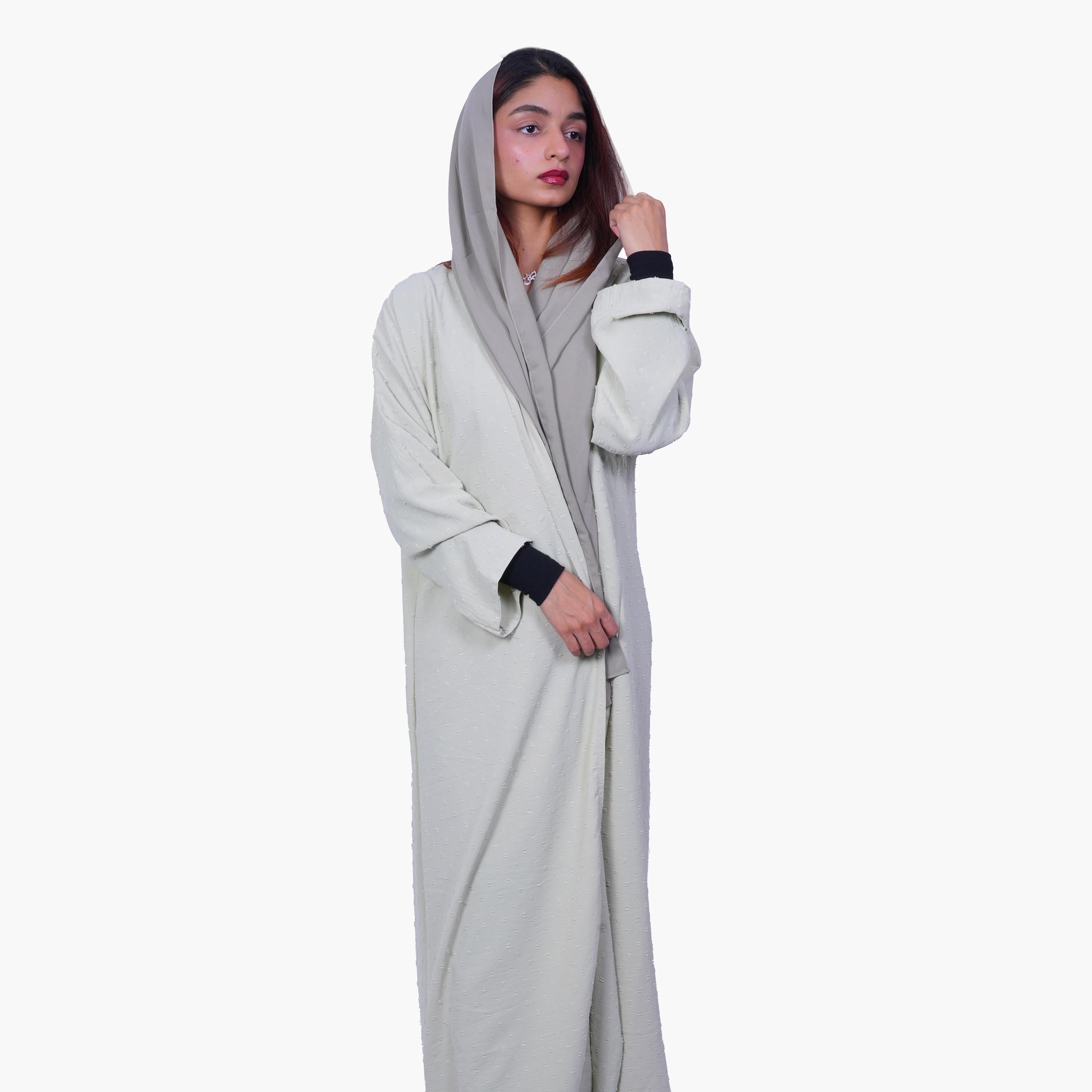 Fashion Line Serene Simplicity Dobby Abaya with Hijab-women-arabicclothing-abayas-image-4