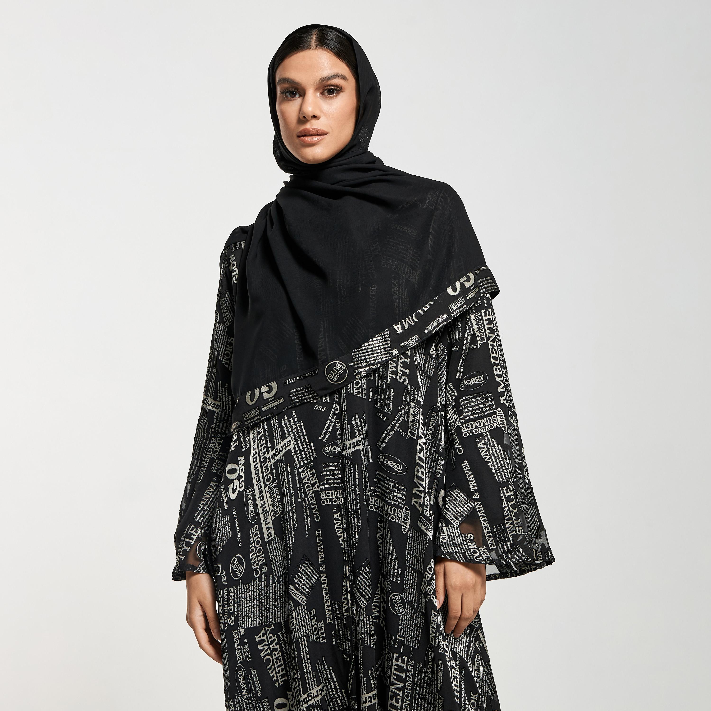 Hadiyath Al Madinah All-Over Print Abaya with Hijab-women-arabicclothing-abayas-image-2