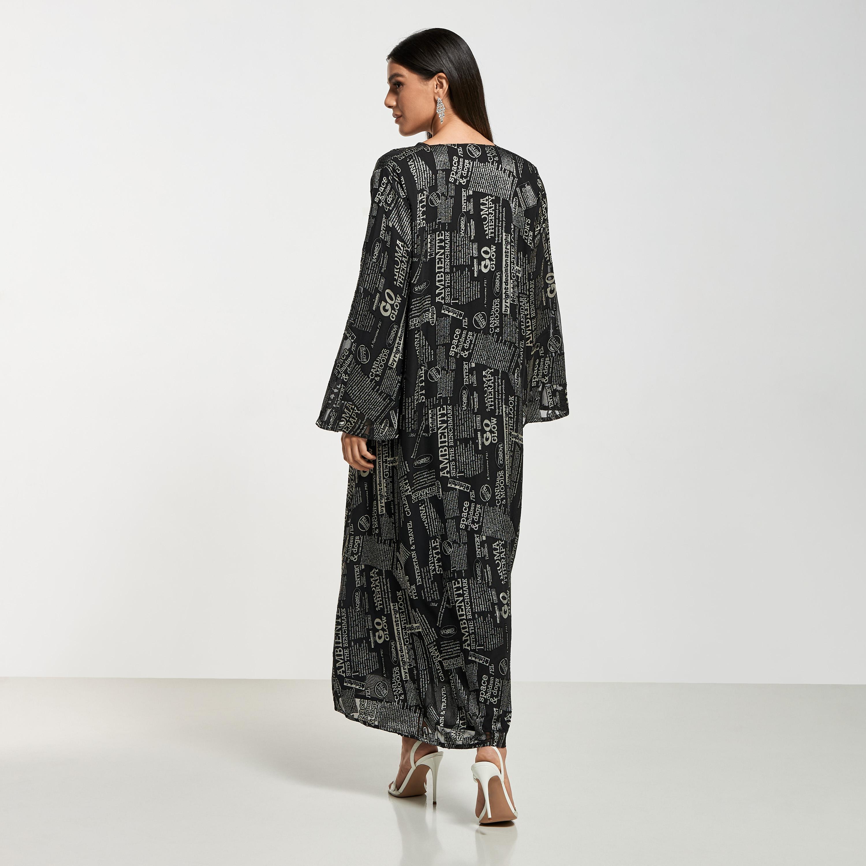 Hadiyath Al Madinah All-Over Print Abaya with Hijab-women-arabicclothing-abayas-image-5