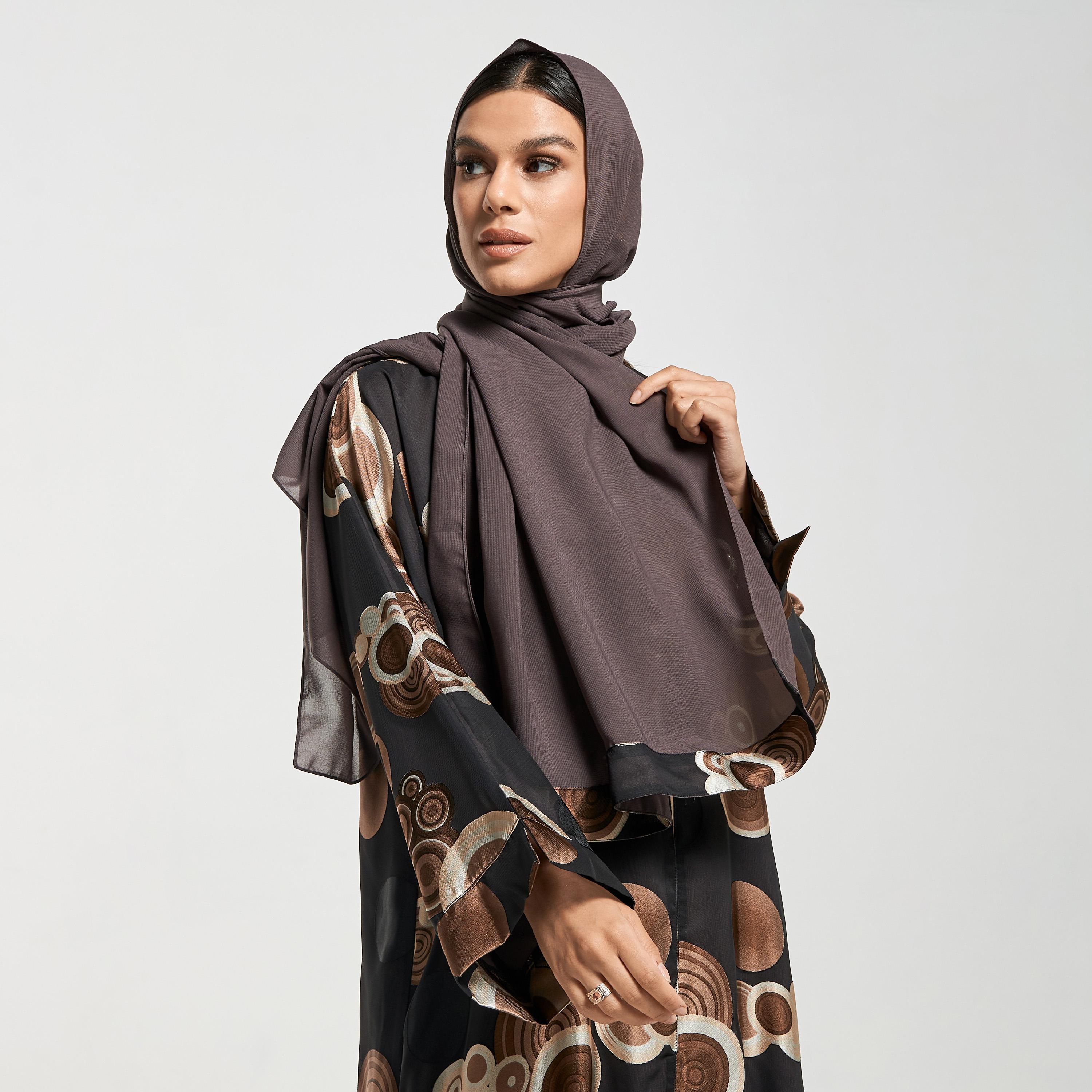 Hadiyath Al Madinah All-Over Print Abaya with Hijab-women-arabicclothing-abayas-image-2