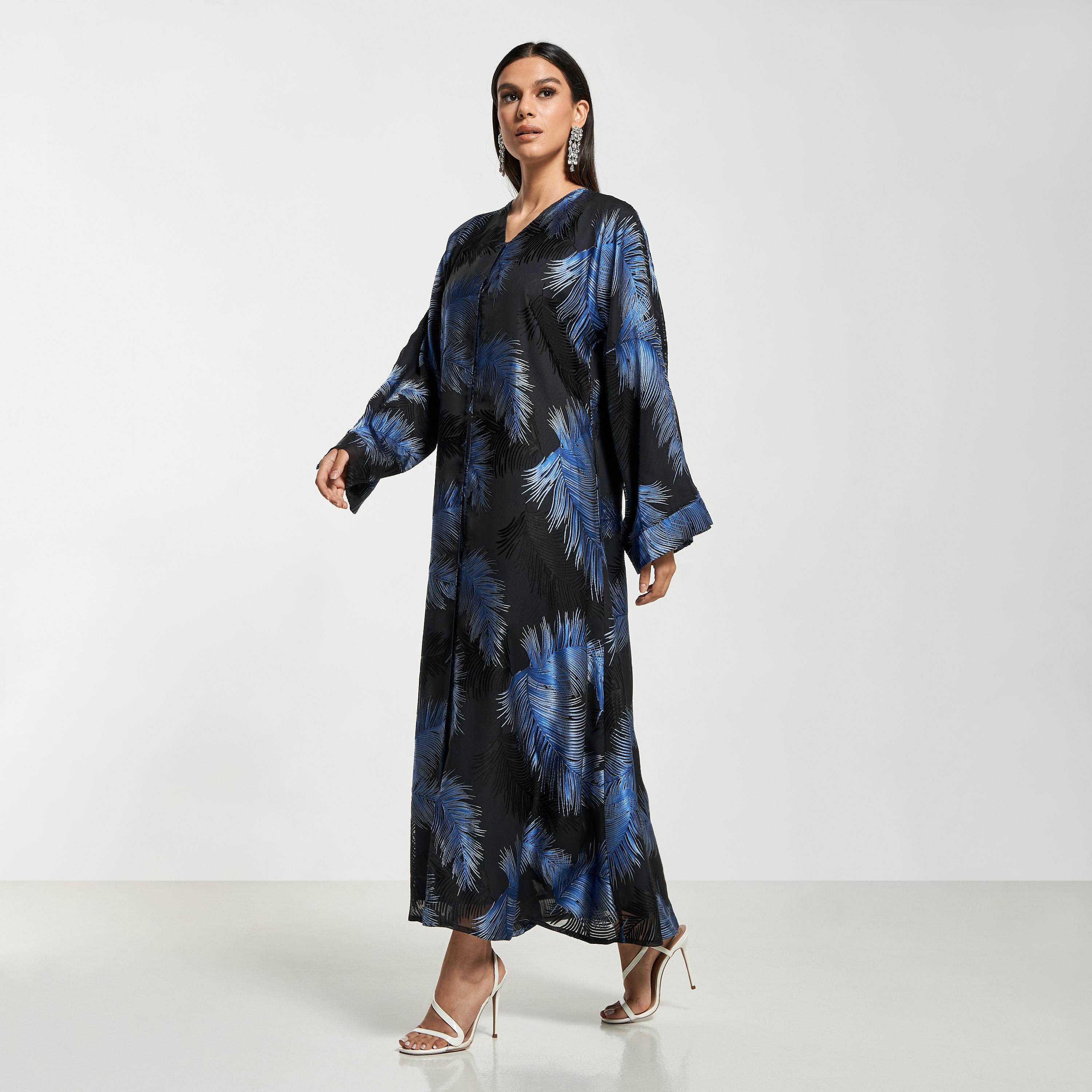 Hadiyath Al Madinah All-Over Print Abaya with Hijab-women-arabicclothing-abayas-image-1