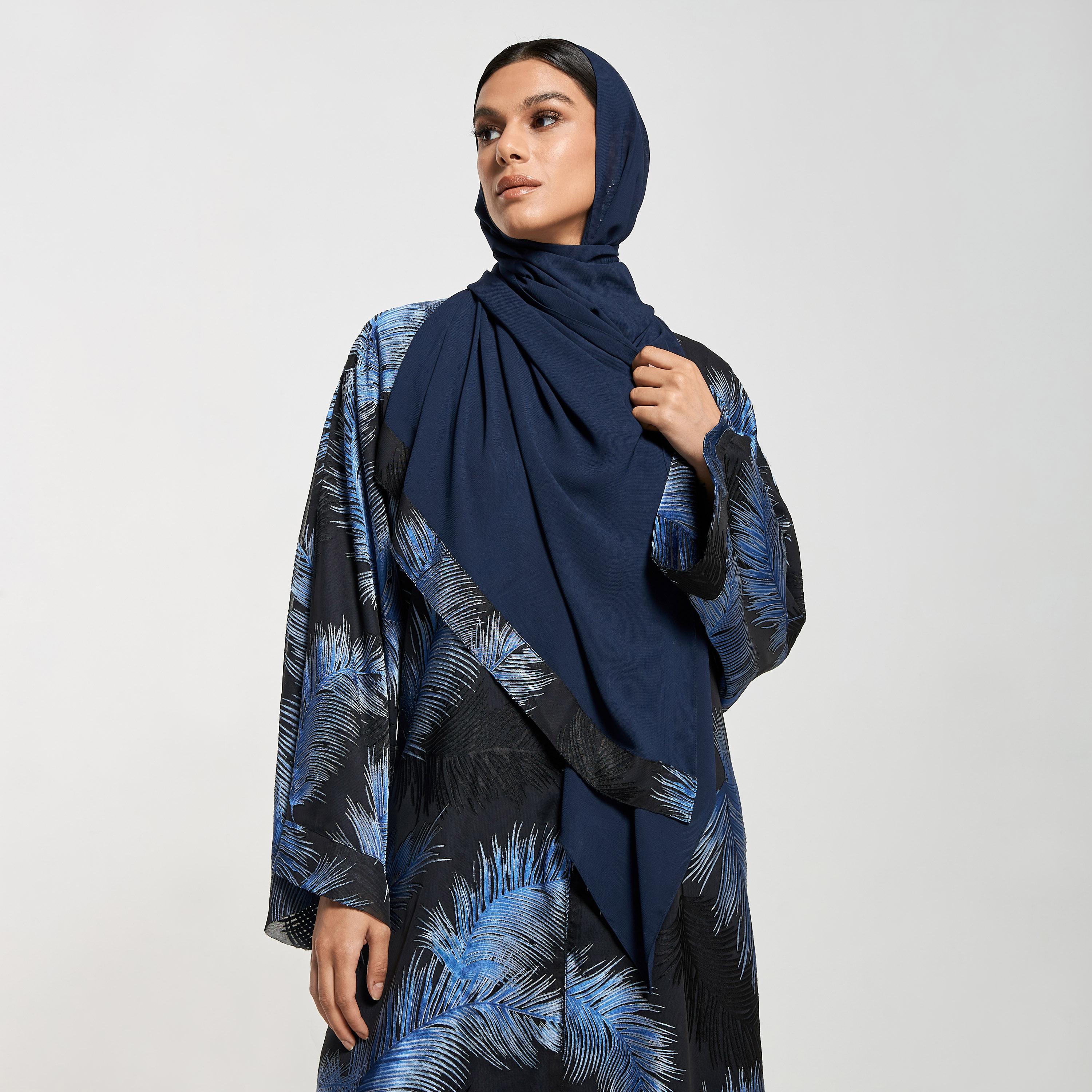 Hadiyath Al Madinah All-Over Print Abaya with Hijab-women-arabicclothing-abayas-image-2