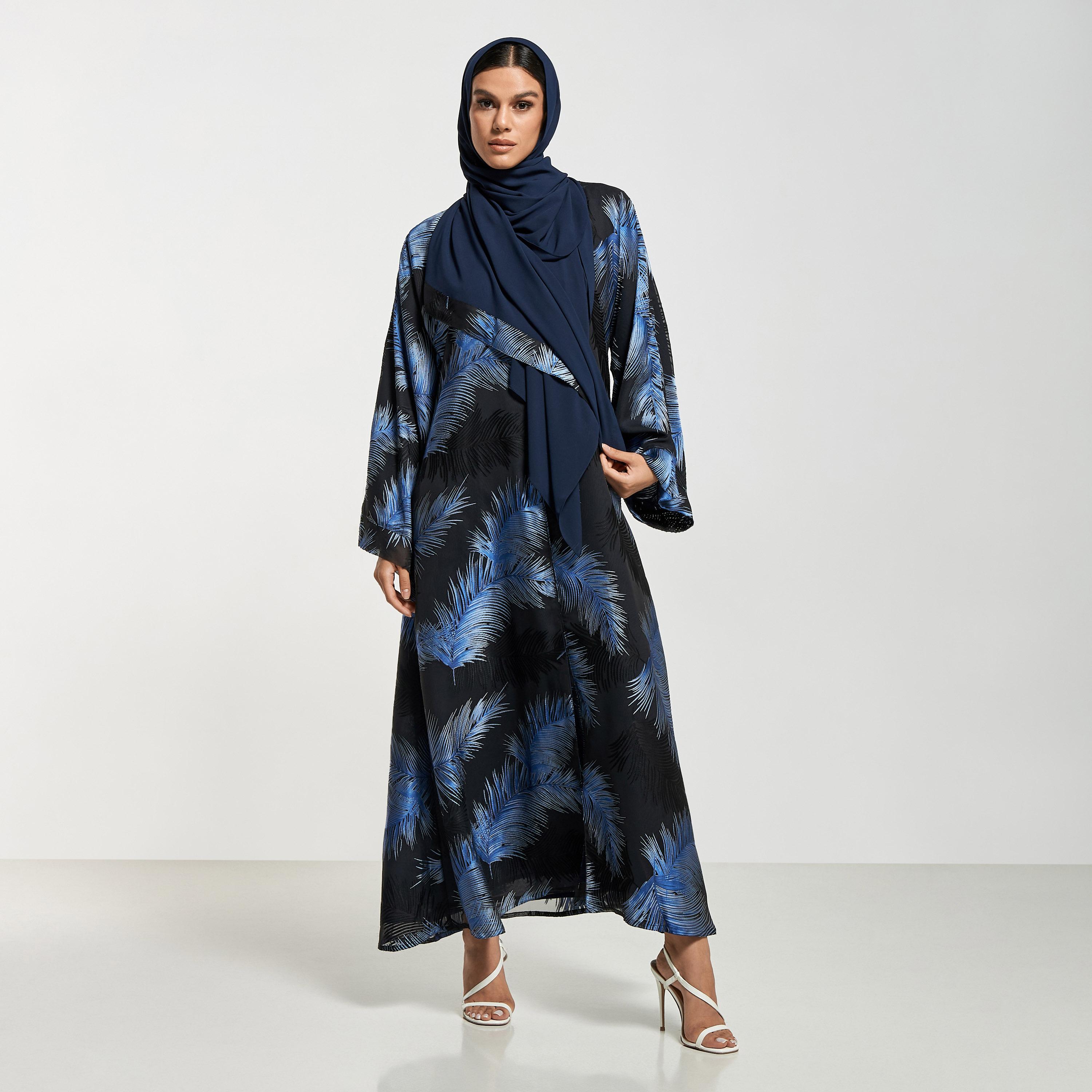 Hadiyath Al Madinah All-Over Print Abaya with Hijab-women-arabicclothing-abayas-image-4