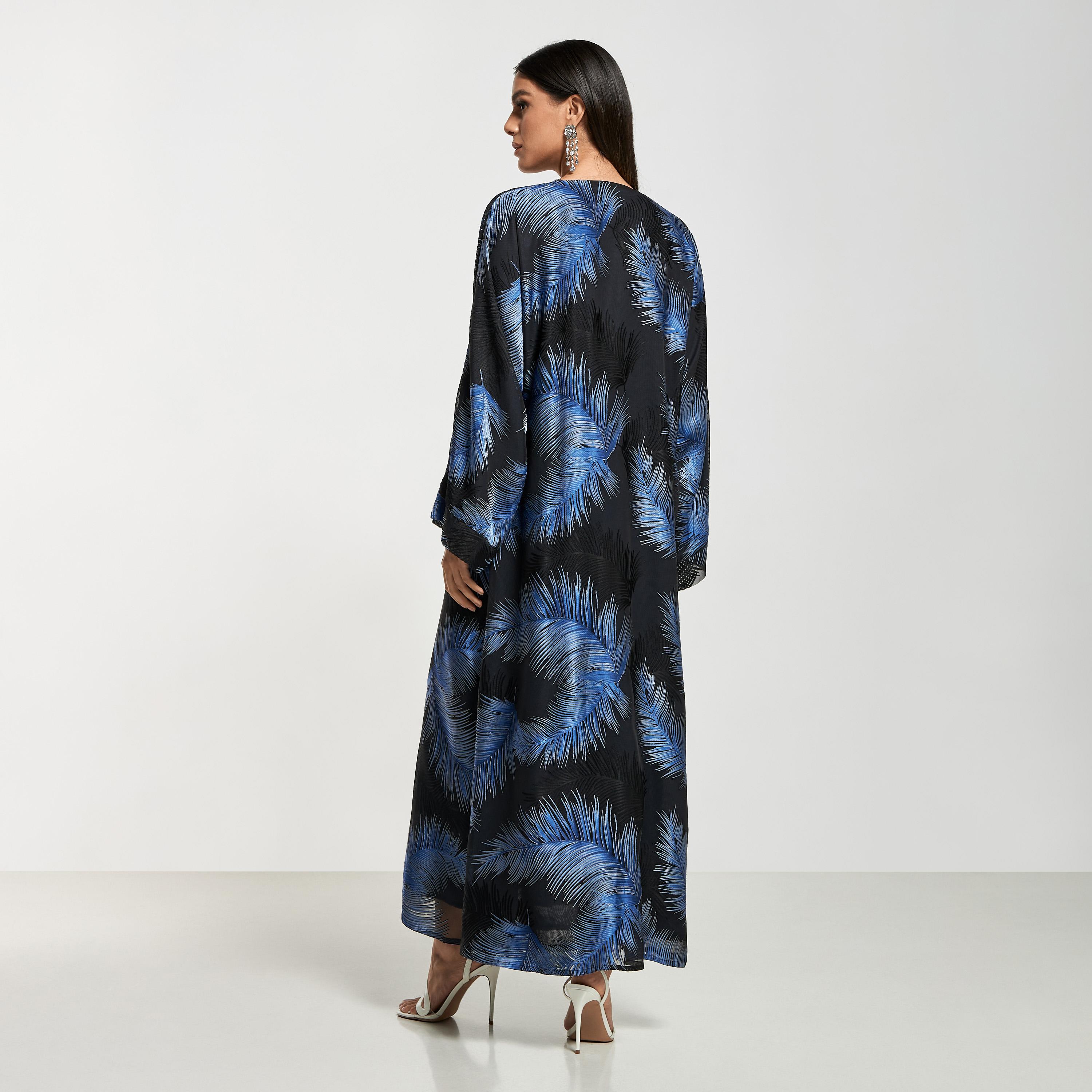 Hadiyath Al Madinah All-Over Print Abaya with Hijab-women-arabicclothing-abayas-image-5