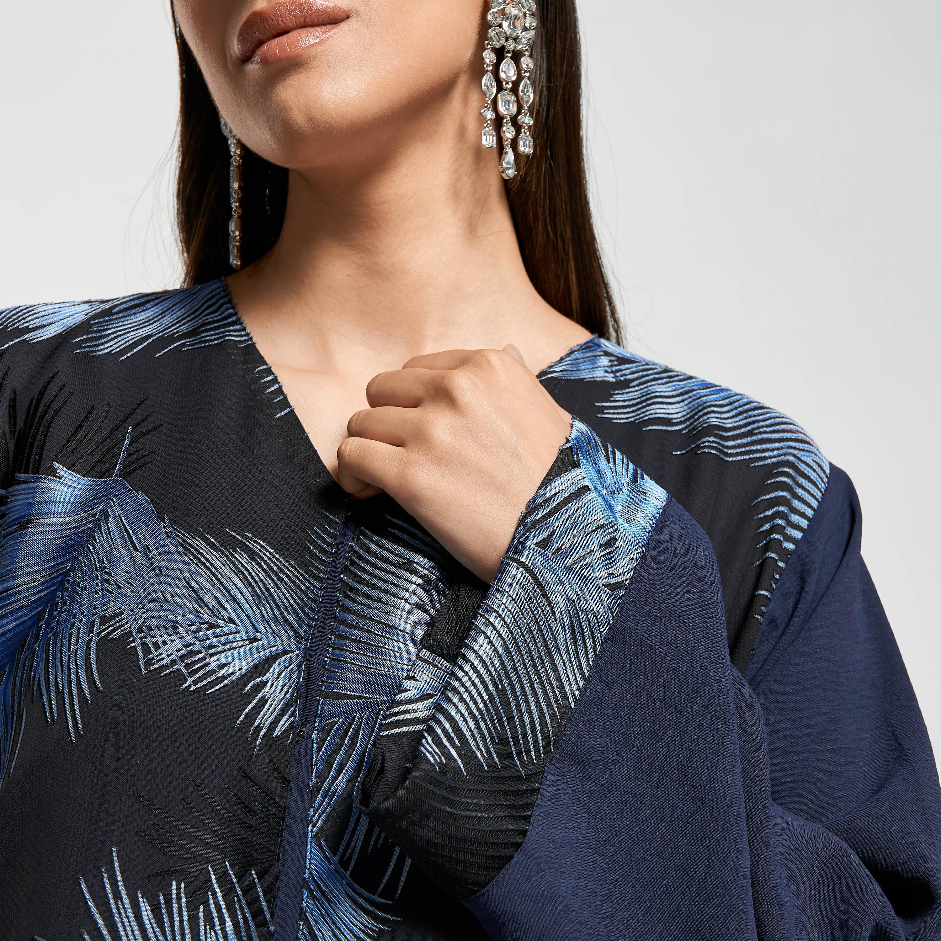 Hadiyath Al Madinah Printed Abaya with Hijab-women-arabicclothing-abayas-image-3