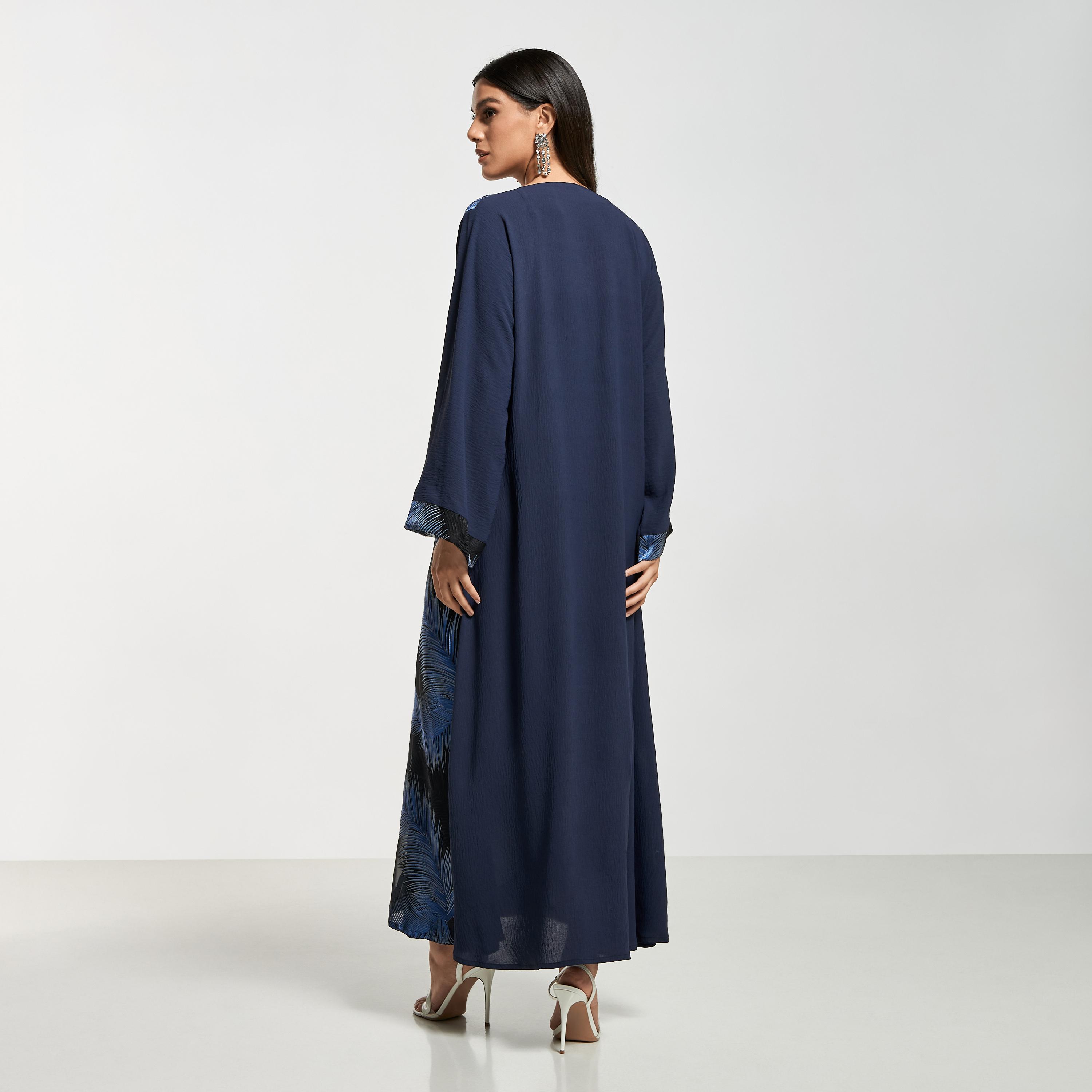 Hadiyath Al Madinah Printed Abaya with Hijab-women-arabicclothing-abayas-image-5