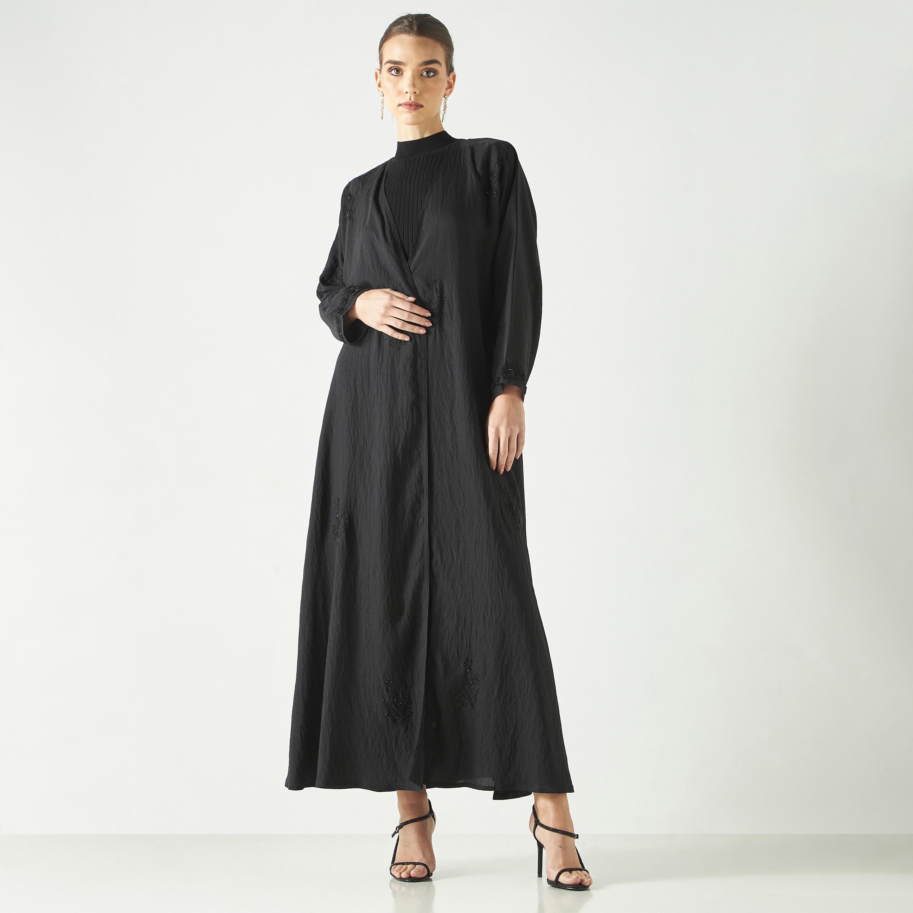 Hadiyath Al Madinah Embroidered Abaya-women-arabicclothing-abayas-image-1
