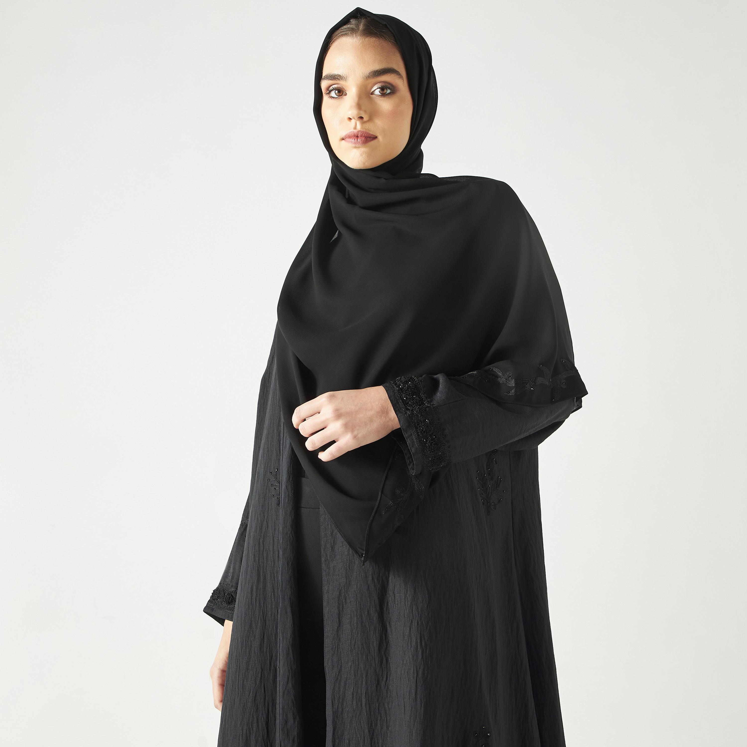 Hadiyath Al Madinah Embroidered Abaya-women-arabicclothing-abayas-image-2