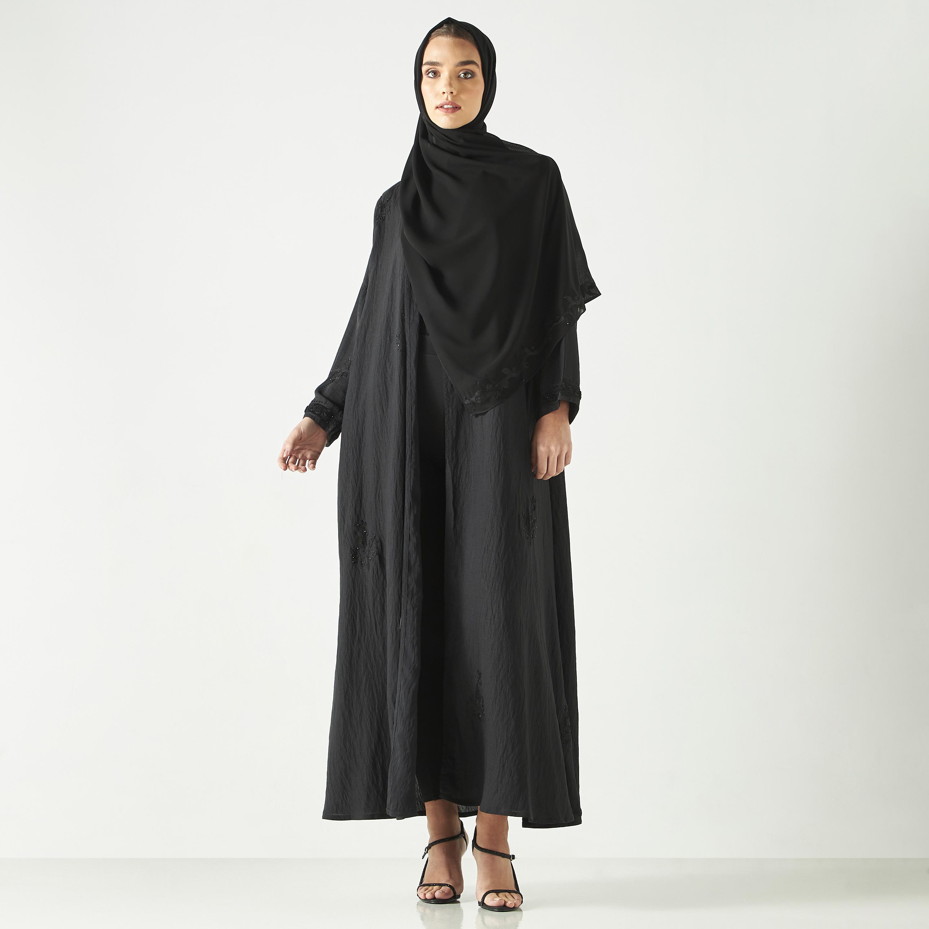Hadiyath Al Madinah Embroidered Abaya-women-arabicclothing-abayas-image-4