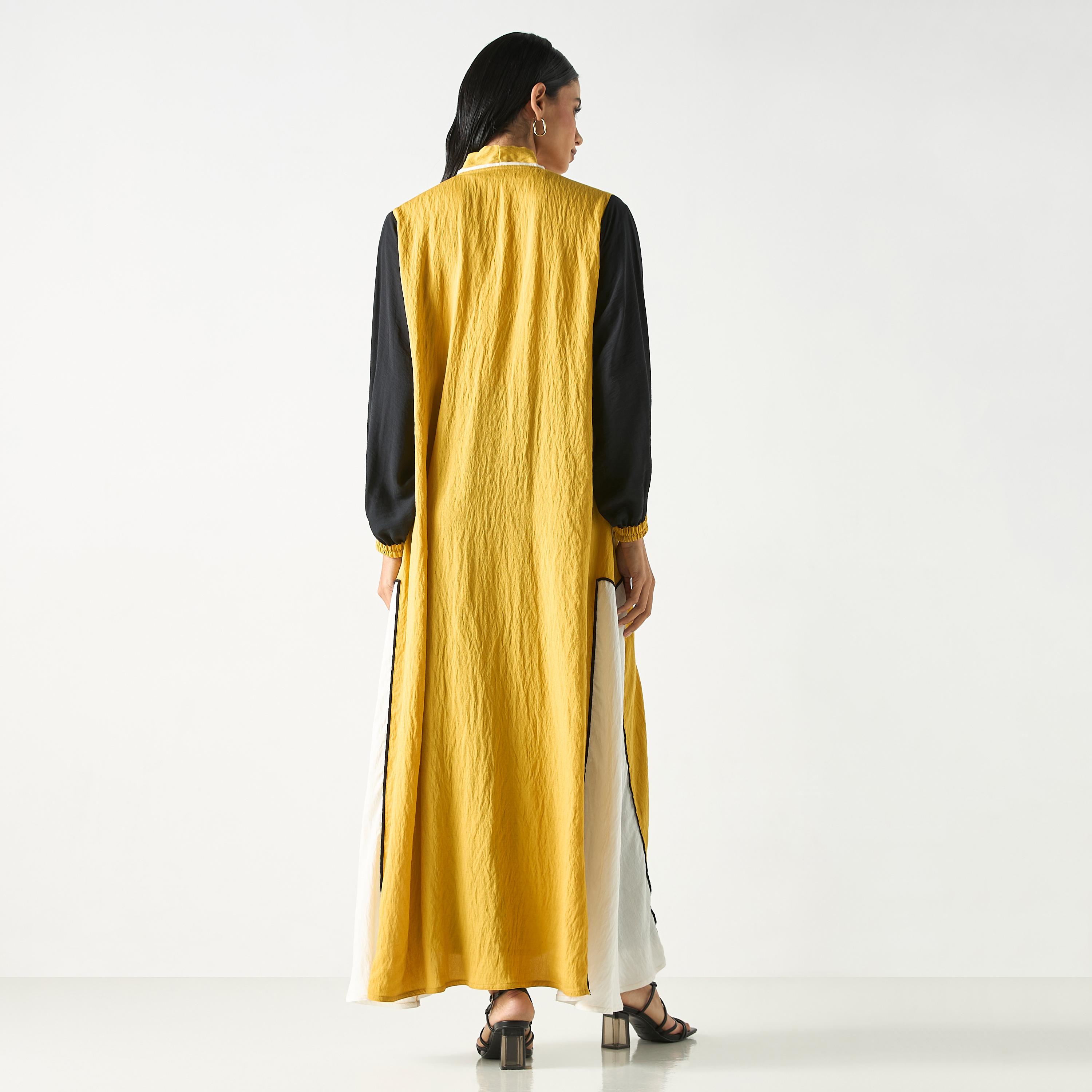 Hadiyath Al Madinah Two-Tone Abaya with Hijab-women-arabicclothing-abayas-image-6