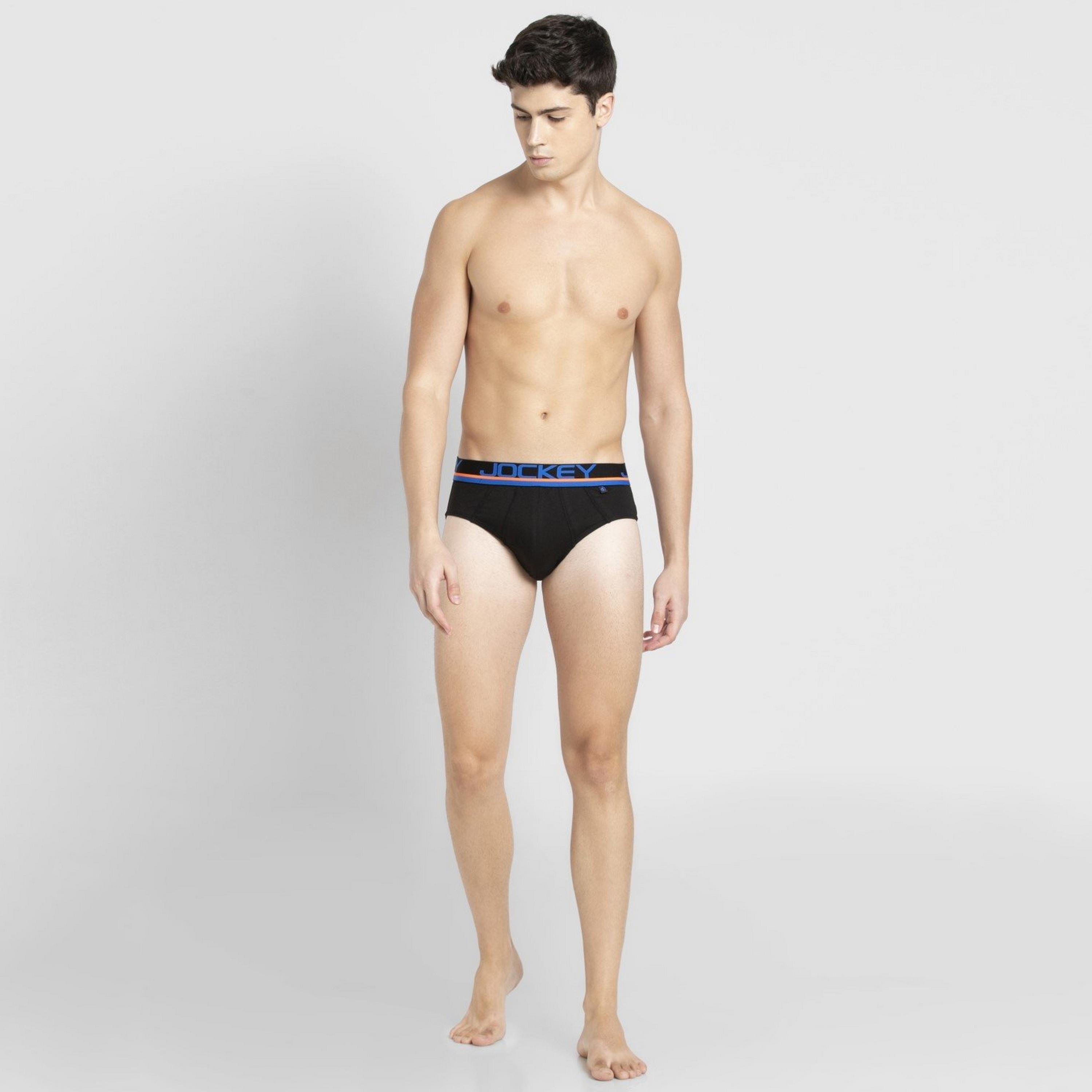 Jockey Assorted Brand Print Waistband Men's Briefs-men-clothing-innerwear-underwear-image-2
