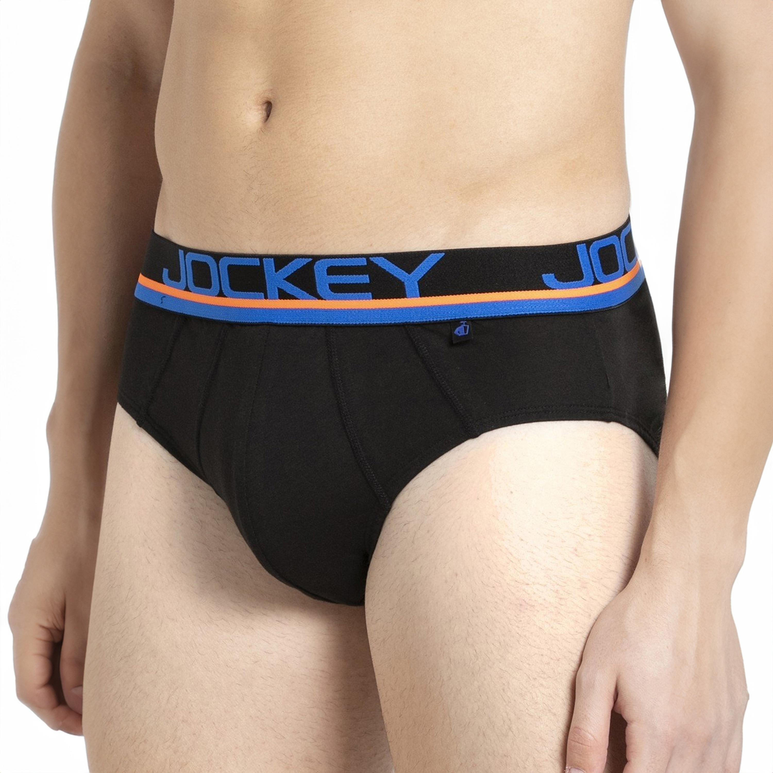 Jockey Assorted Brand Print Waistband Men's Briefs-men-clothing-innerwear-underwear-image-3