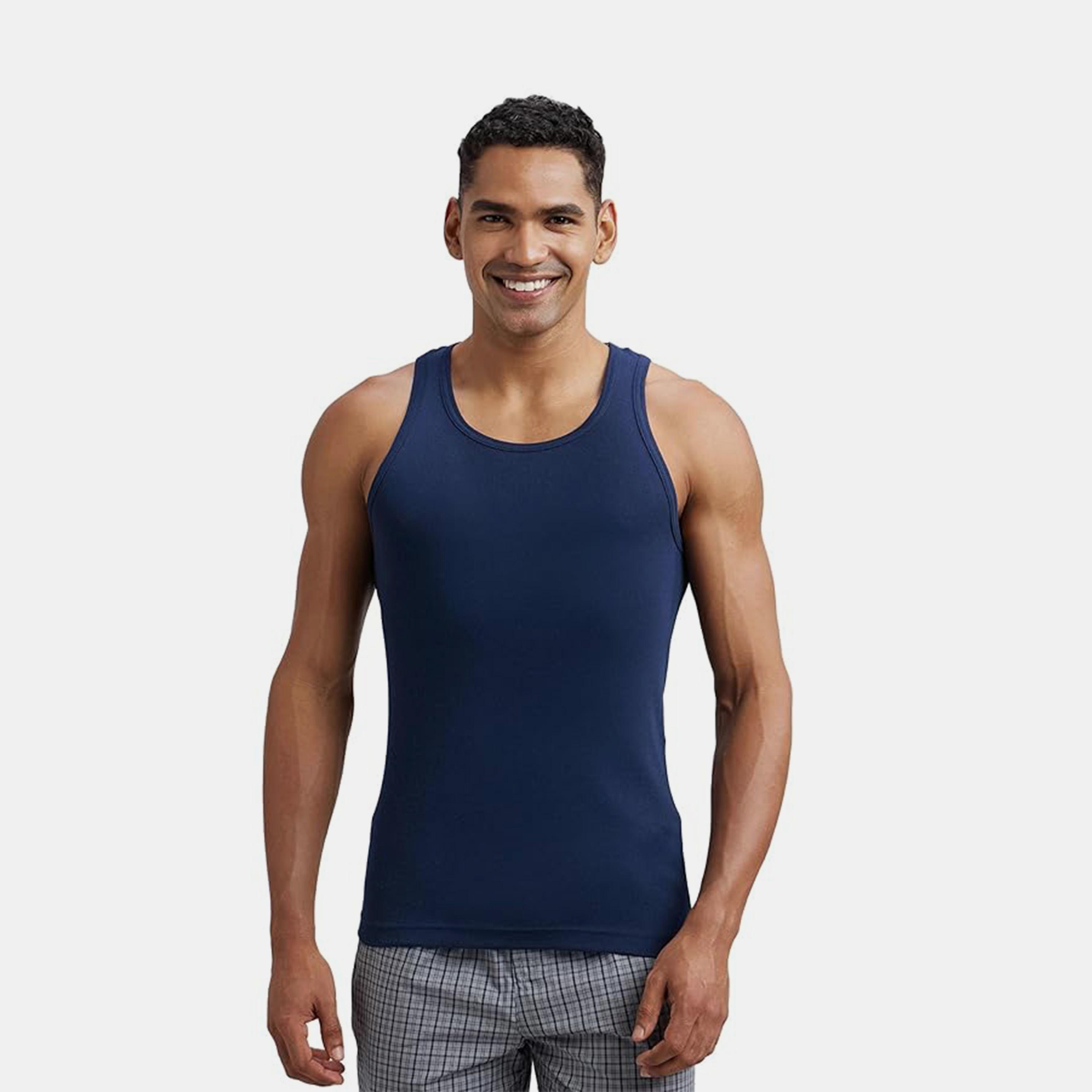 Jockey Men's Pop Colour Fashion Vest-men-clothing-innerwear-vests-image-1