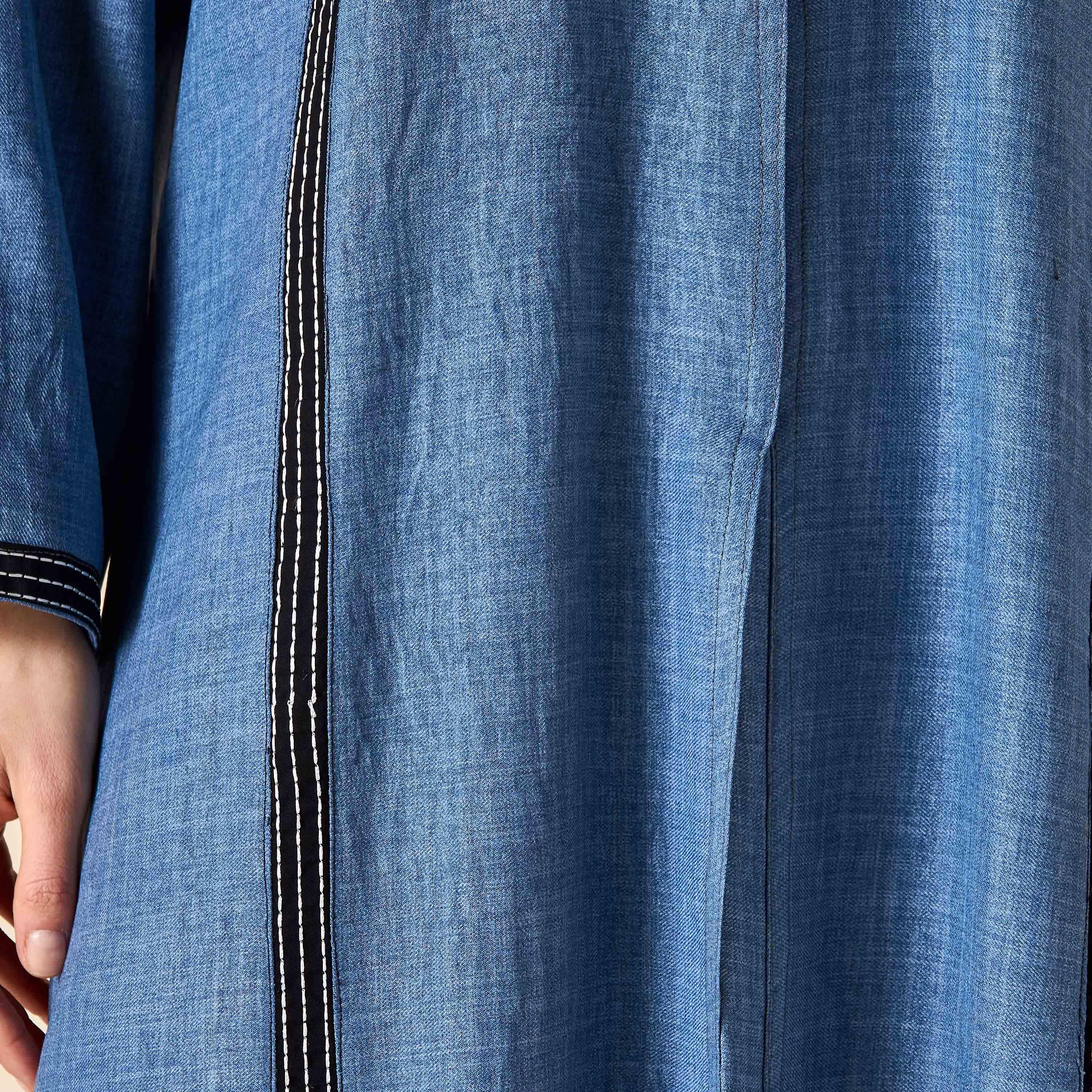 Hadiyath Al Madinah Solid Abaya with Hijab-women-arabicclothing-abayas-image-6