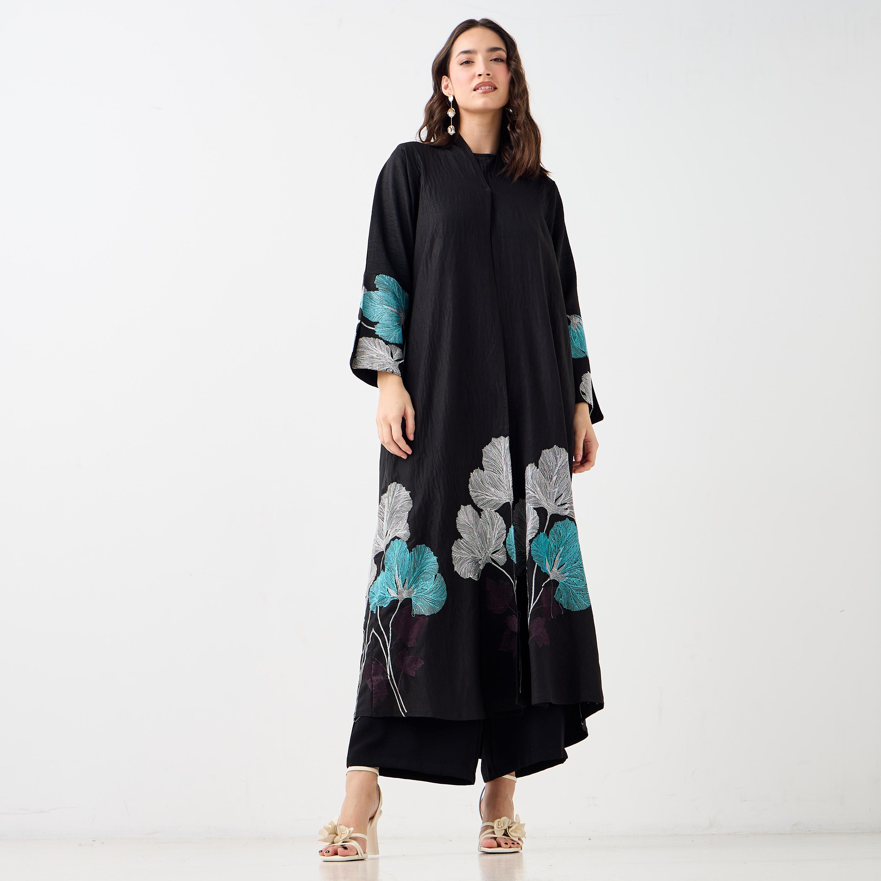 Hadiyath Al Madinah Embroidered Abaya-women-arabicclothing-abayas-image-1