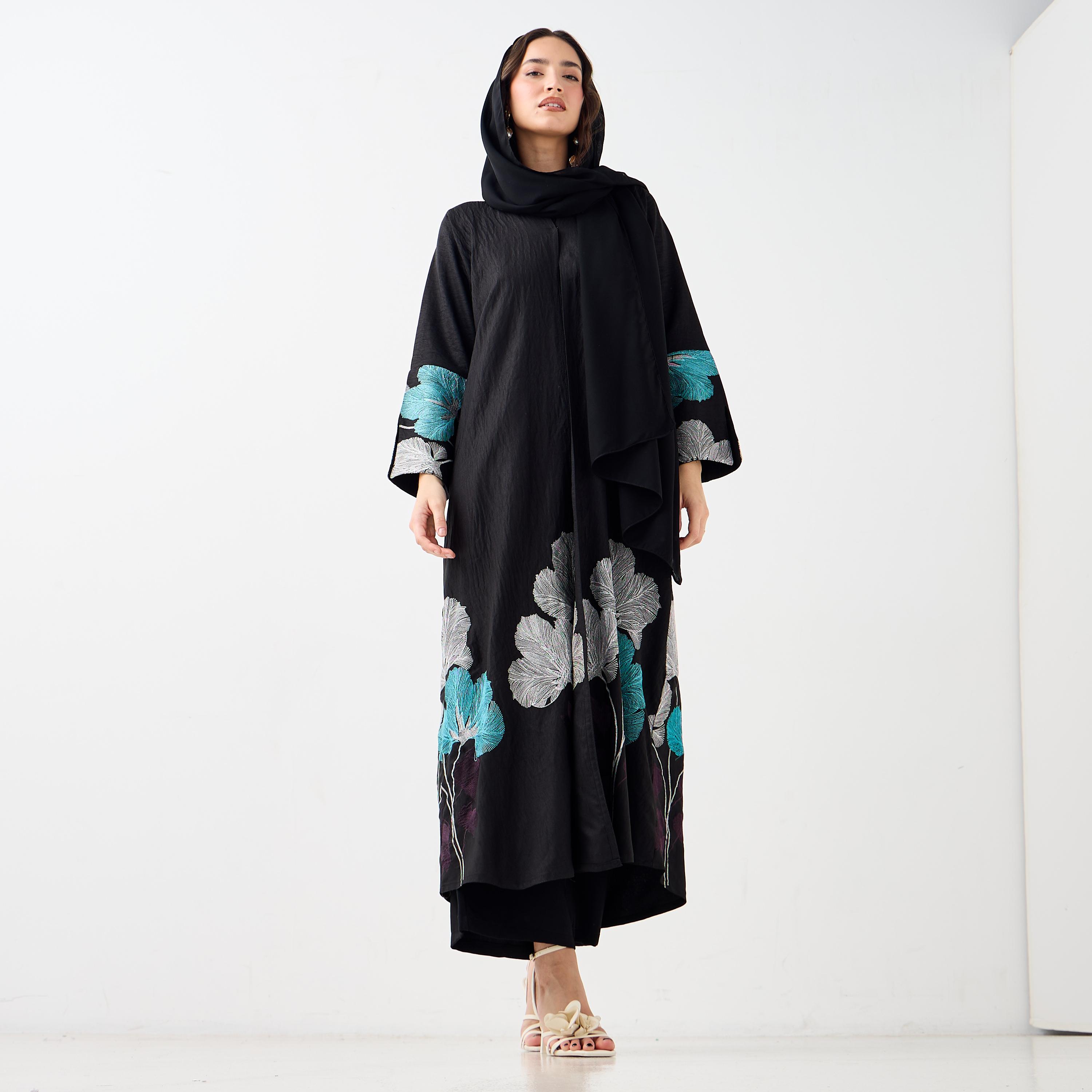 Hadiyath Al Madinah Embroidered Abaya-women-arabicclothing-abayas-image-4