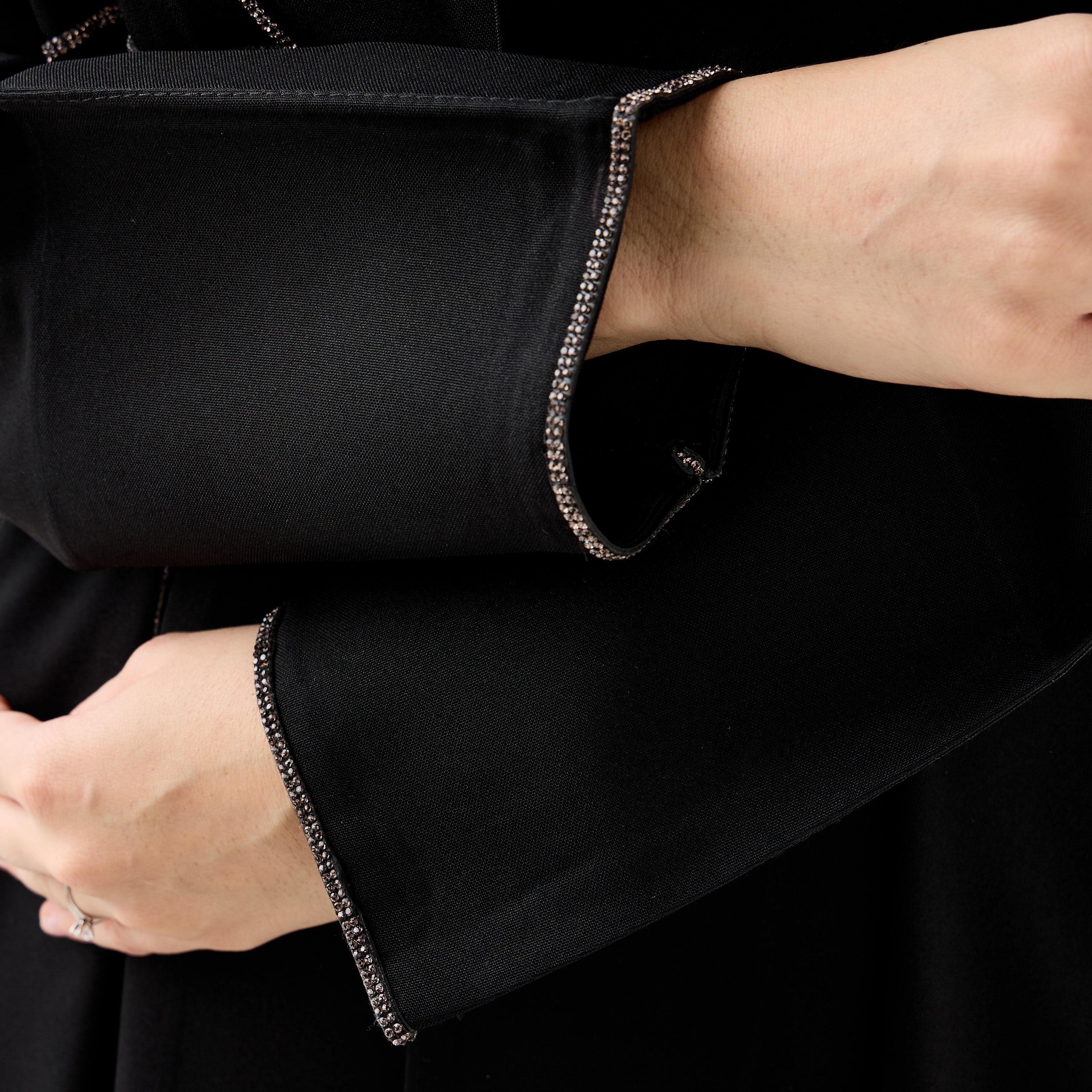 Hadiyath Al Madinah Embellished Open Front Abaya-women-arabicclothing-abayas-image-6