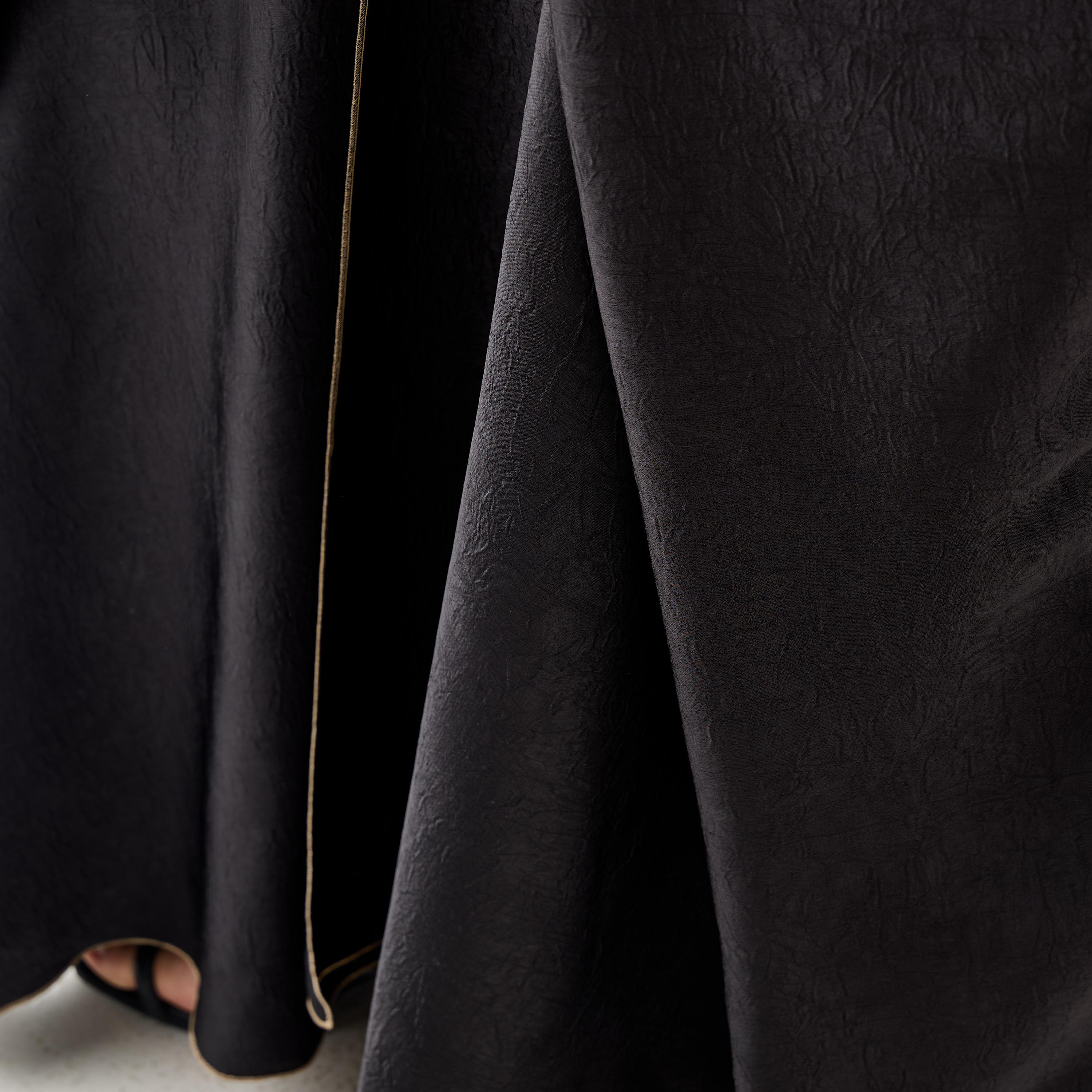 Hadiyath Al Madinah Textured Open Front Bisht Abaya-women-arabicclothing-abayas-image-6