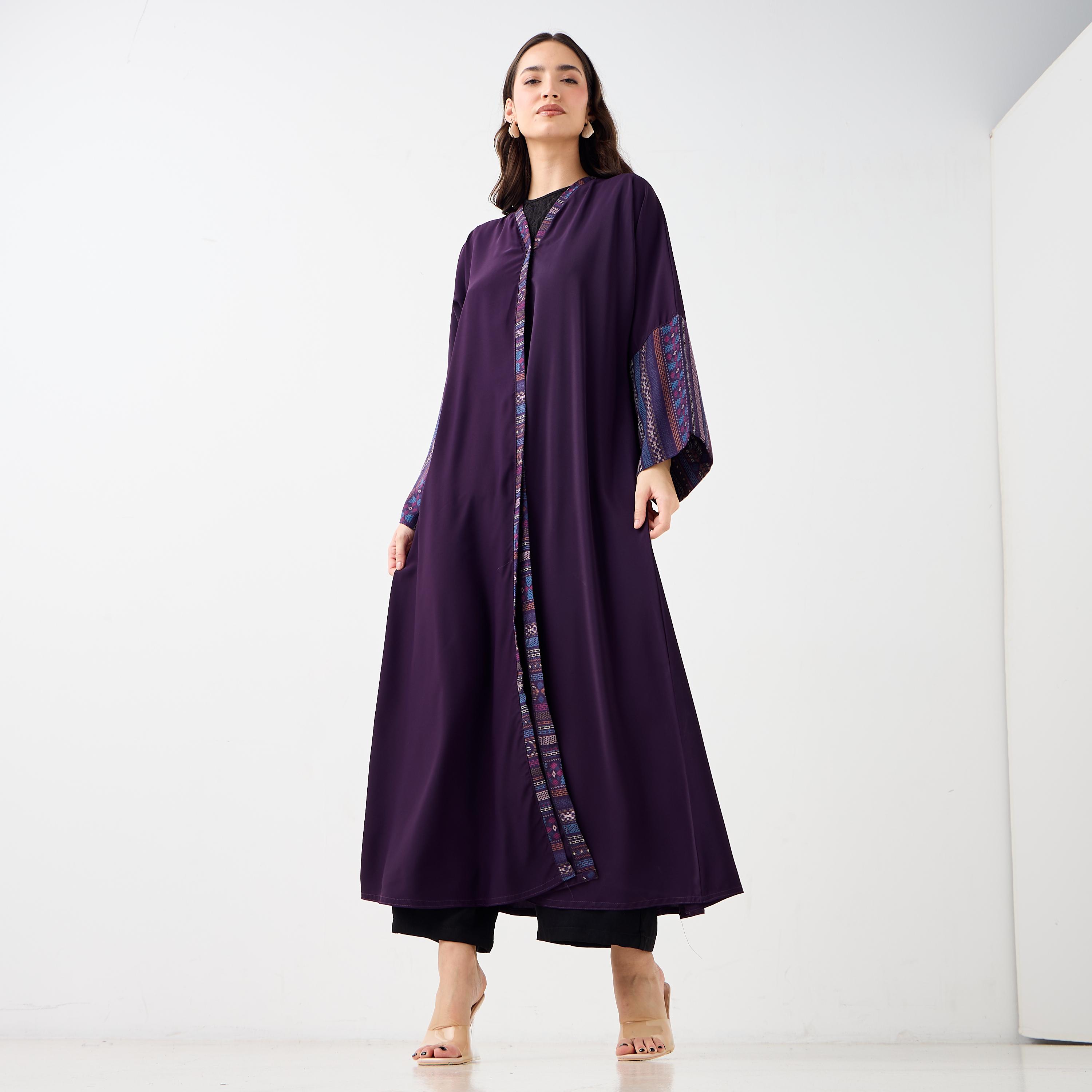 Hadiyath Al Madinah Panelled Abaya-women-arabicclothing-abayas-image-1