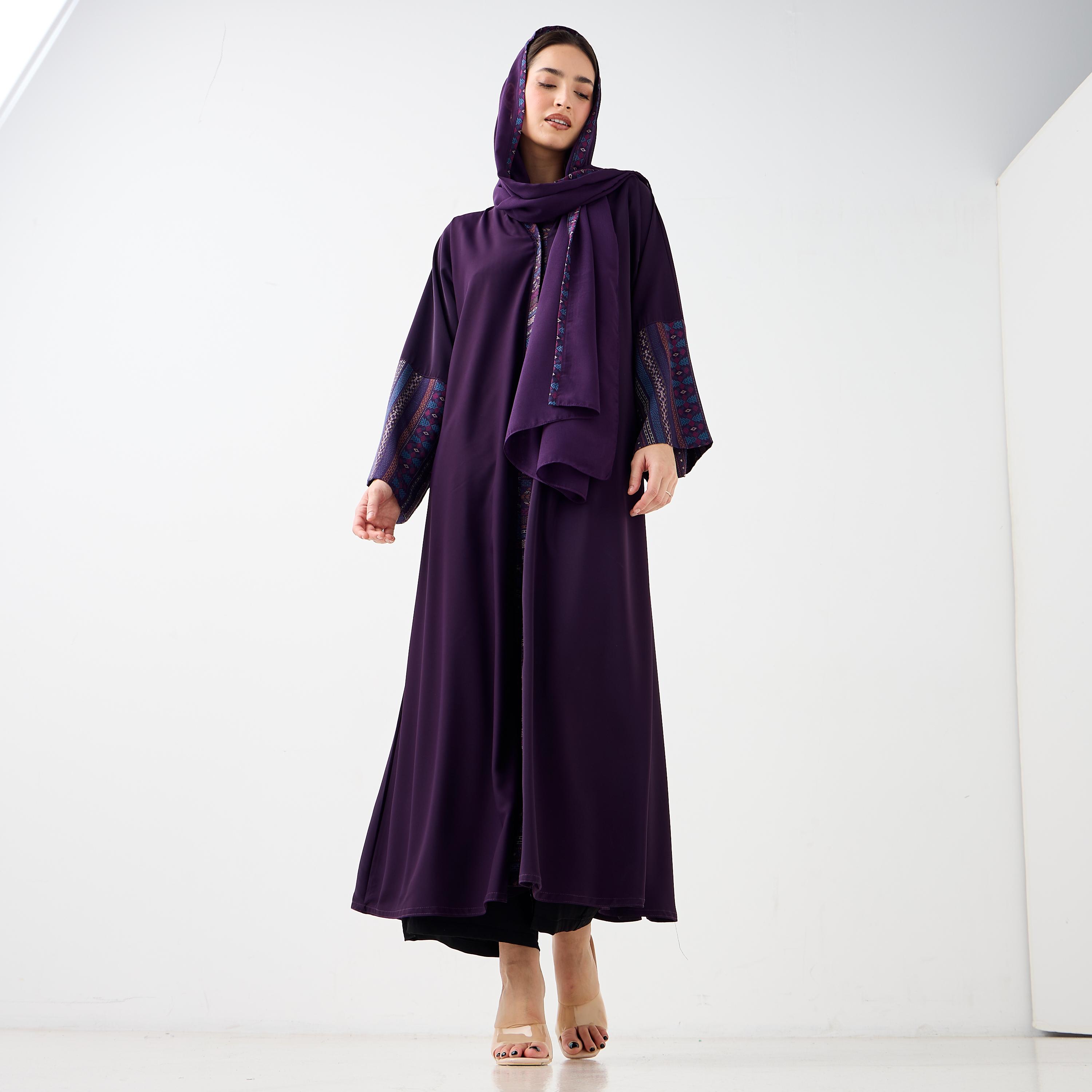 Hadiyath Al Madinah Panelled Abaya-women-arabicclothing-abayas-image-4