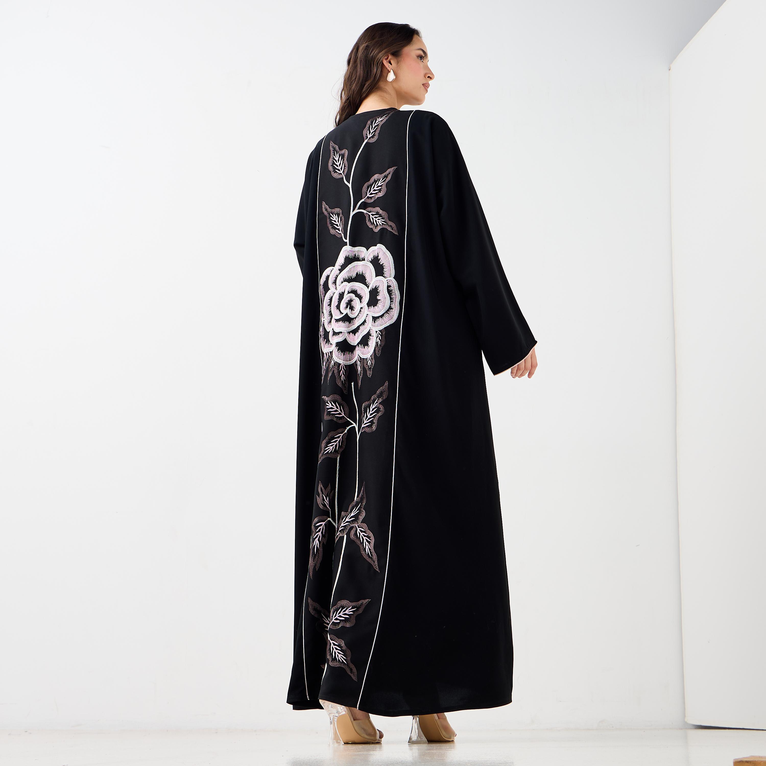 Hadiyath Al Madinah Embroidered Abaya-women-arabicclothing-abayas-image-5