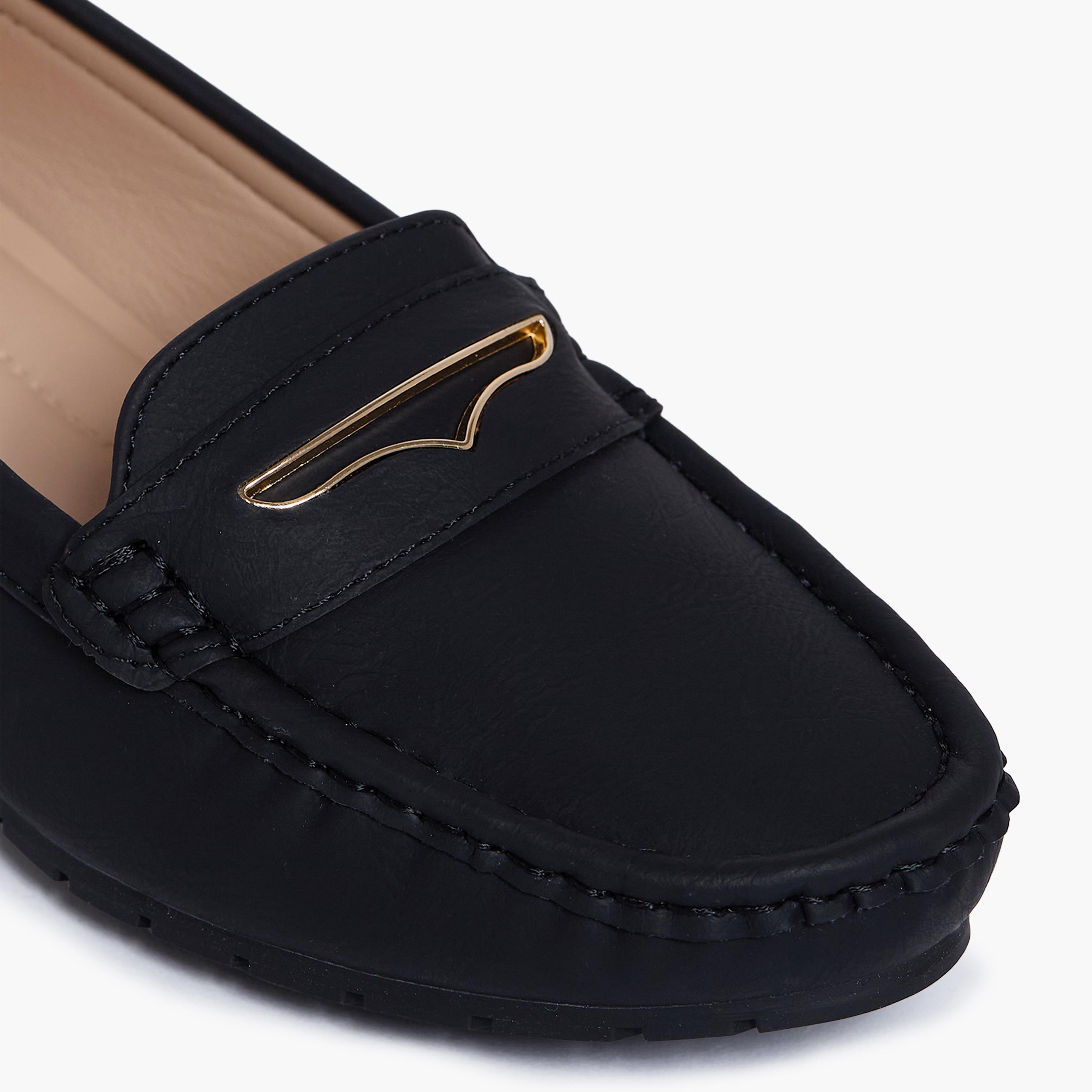 Geoomnii Women's Slip-On Karen1 Wedge Loafers | G25225-17-BLACK-women-shoes-flats-loafers-image-2