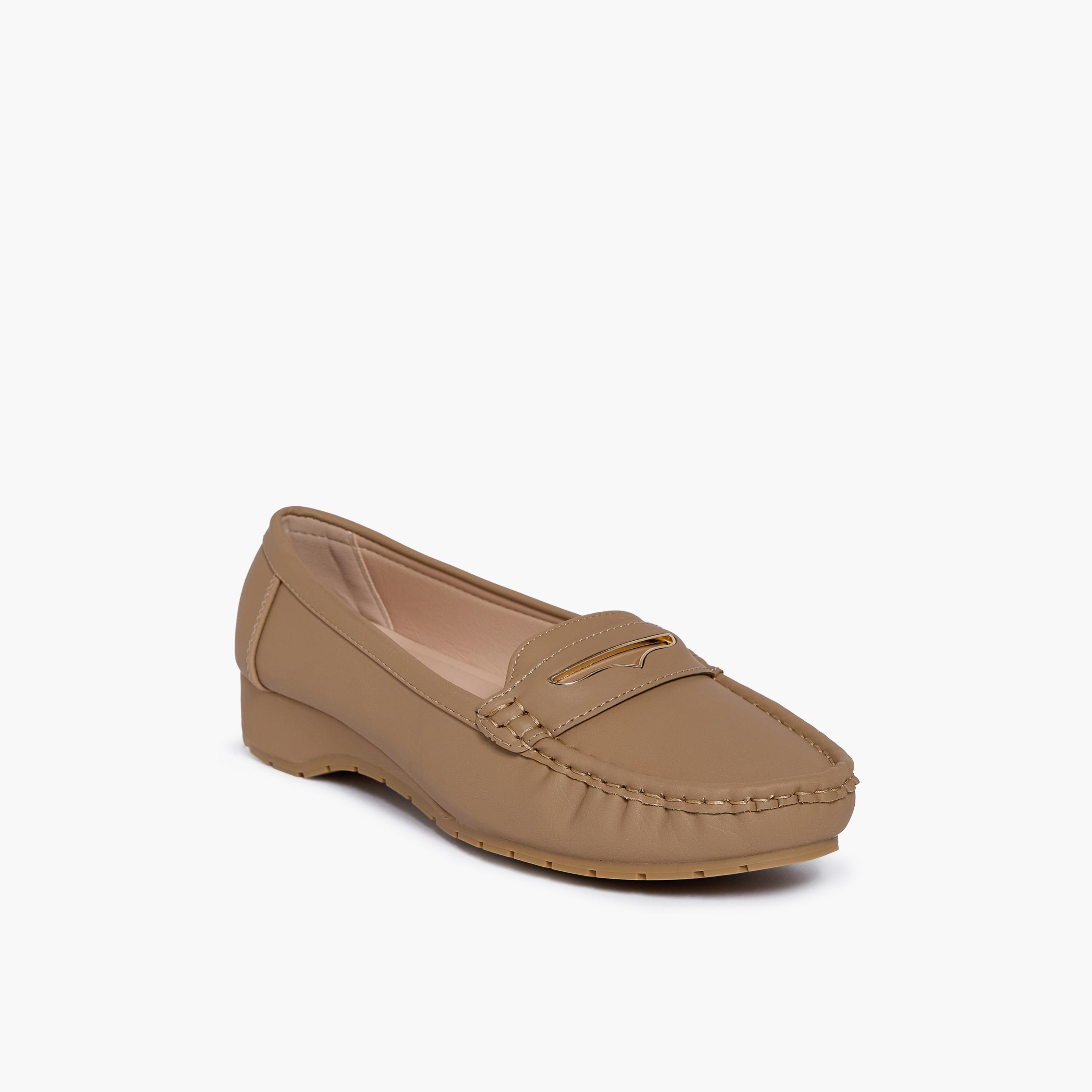 Geoomnii Women's Slip-On Kate1 Wedge Loafers | G25225-17-TAUPE-women-shoes-flats-loafers-image-1