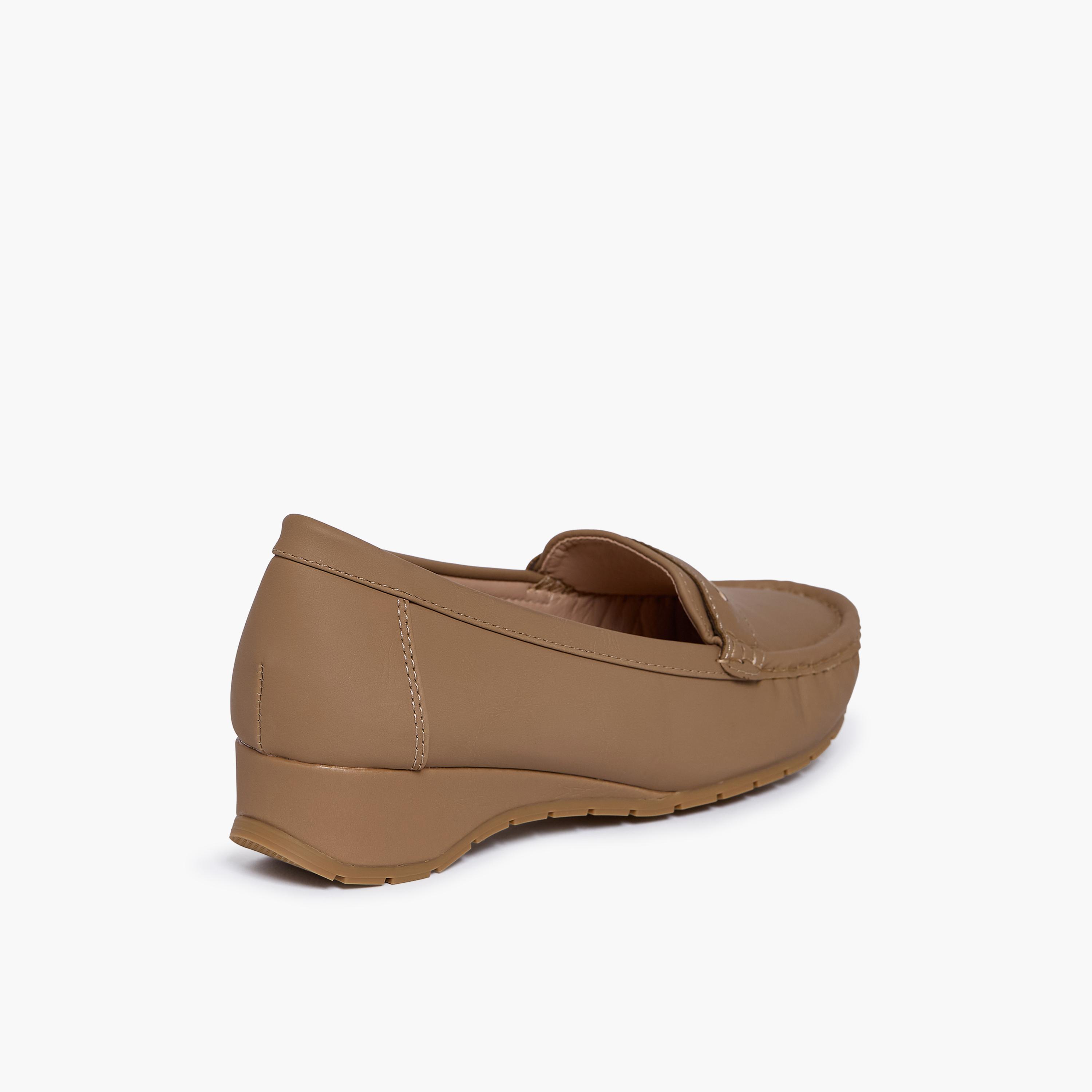 جيومني - حذاء كيت1 سهل الارتداء بكعب إسفيني للنساء | G25225-17-TAUPE-women-shoes-flats-loafers-image-5