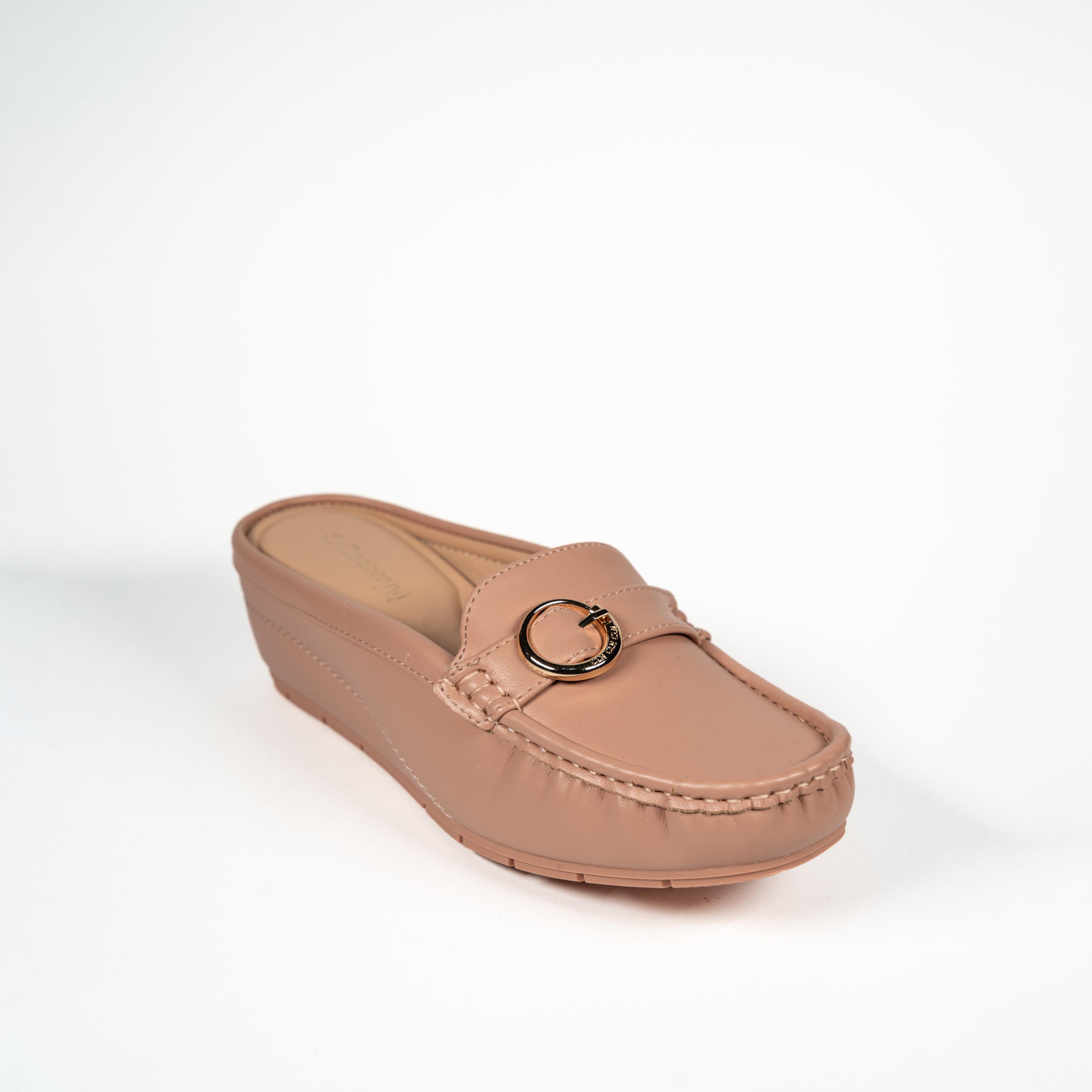 جيومني - حذاء ييل سهل الارتداء بكعب إسفيني للنساء | G25225-20-DUSTY PINK-women-shoes-loafersandmoccasins-image-1
