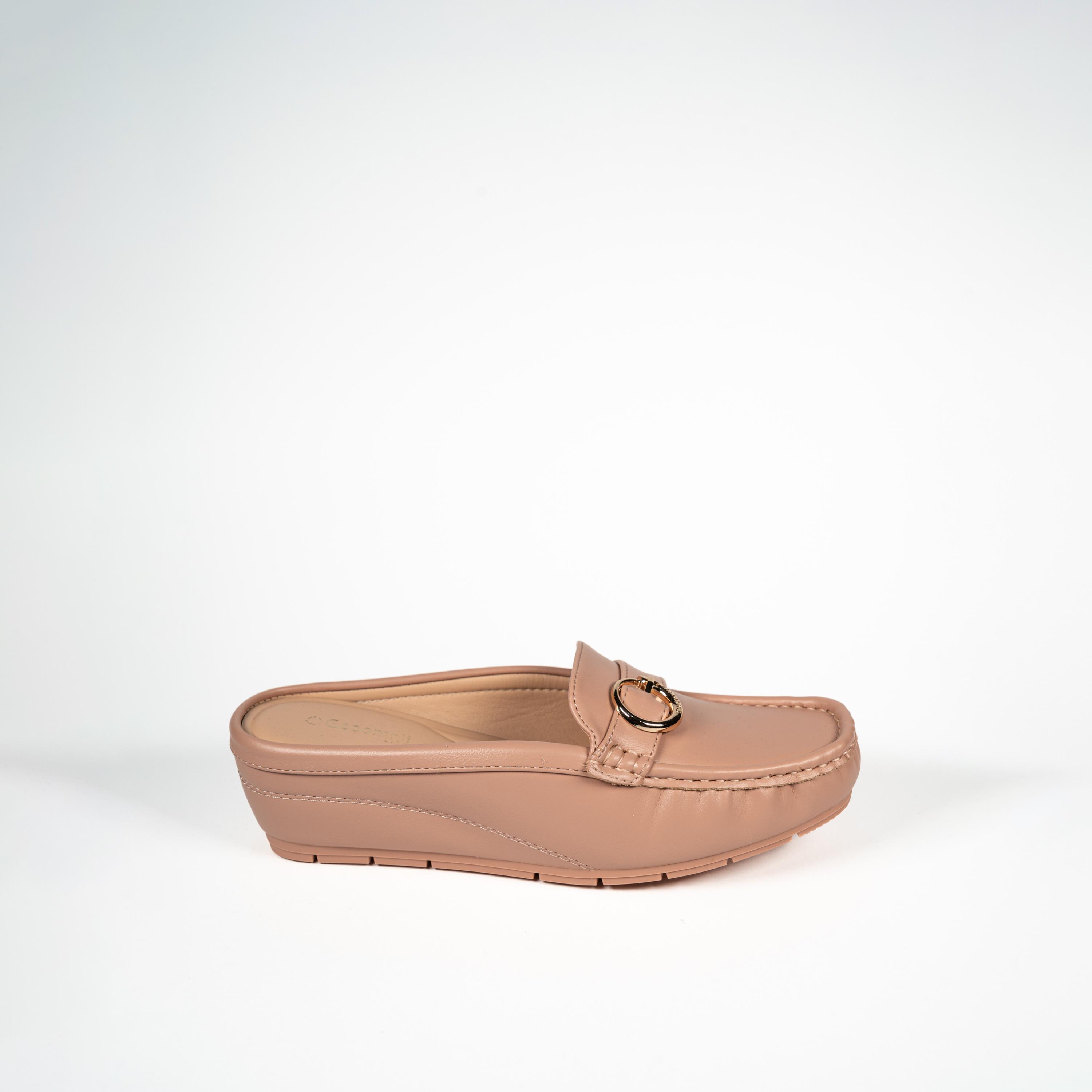 جيومني - حذاء ييل سهل الارتداء بكعب إسفيني للنساء | G25225-20-DUSTY PINK-women-shoes-loafersandmoccasins-image-4