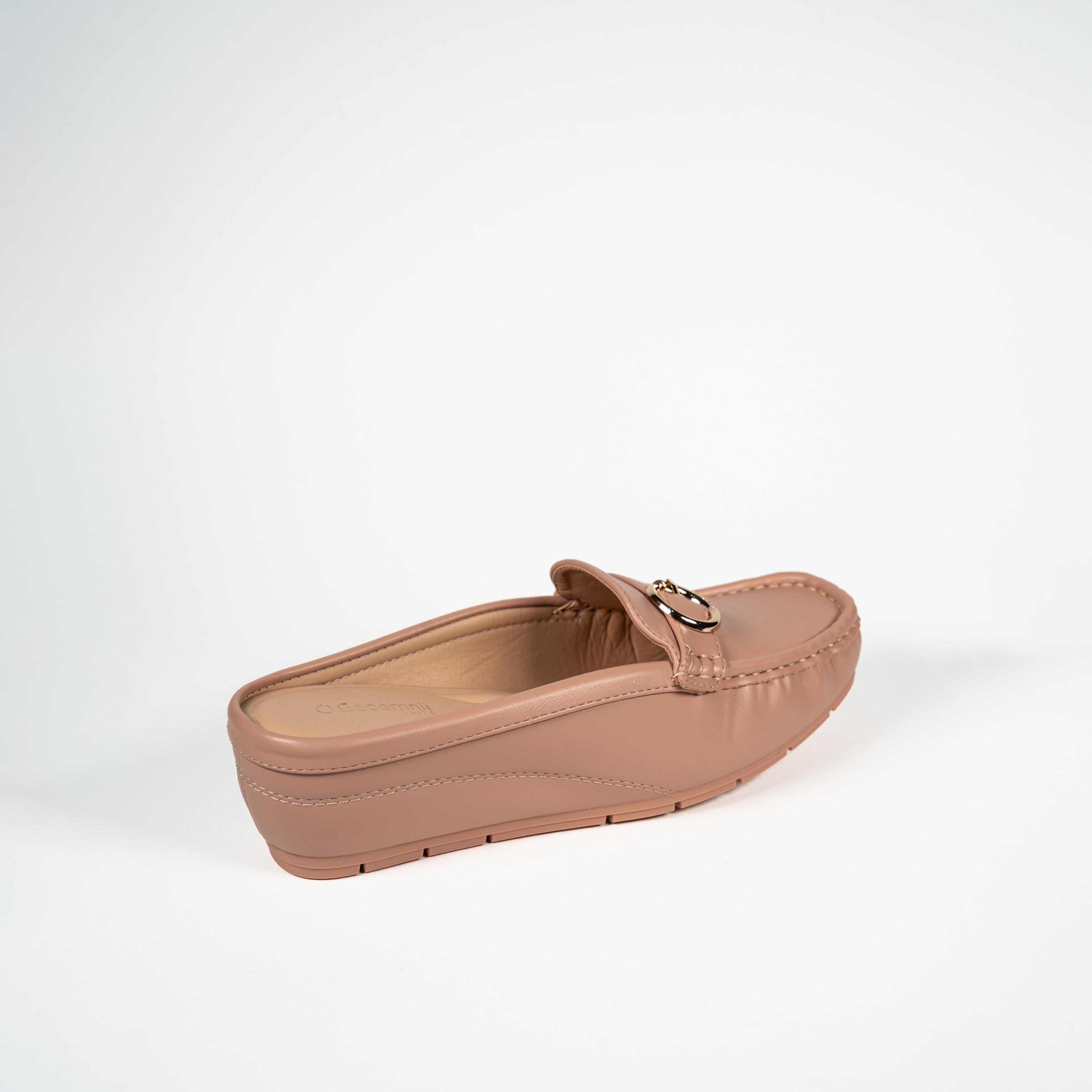 جيومني - حذاء ييل سهل الارتداء بكعب إسفيني للنساء | G25225-20-DUSTY PINK-women-shoes-loafersandmoccasins-image-5
