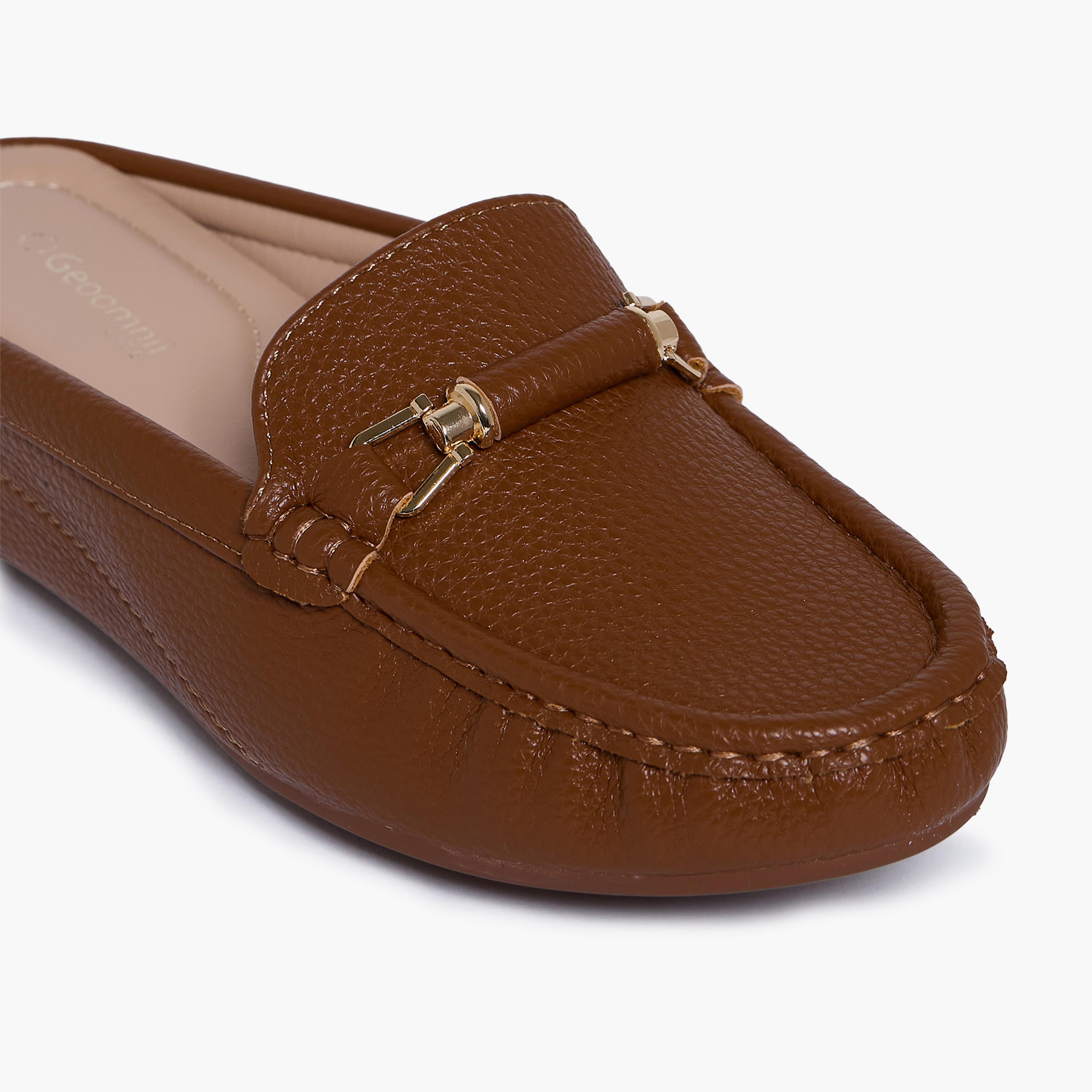 Geoomnii Women's Slip-On Kathleen1 Flatform Mules | G25225-23-BROWN-women-shoes-flats-mules-image-2
