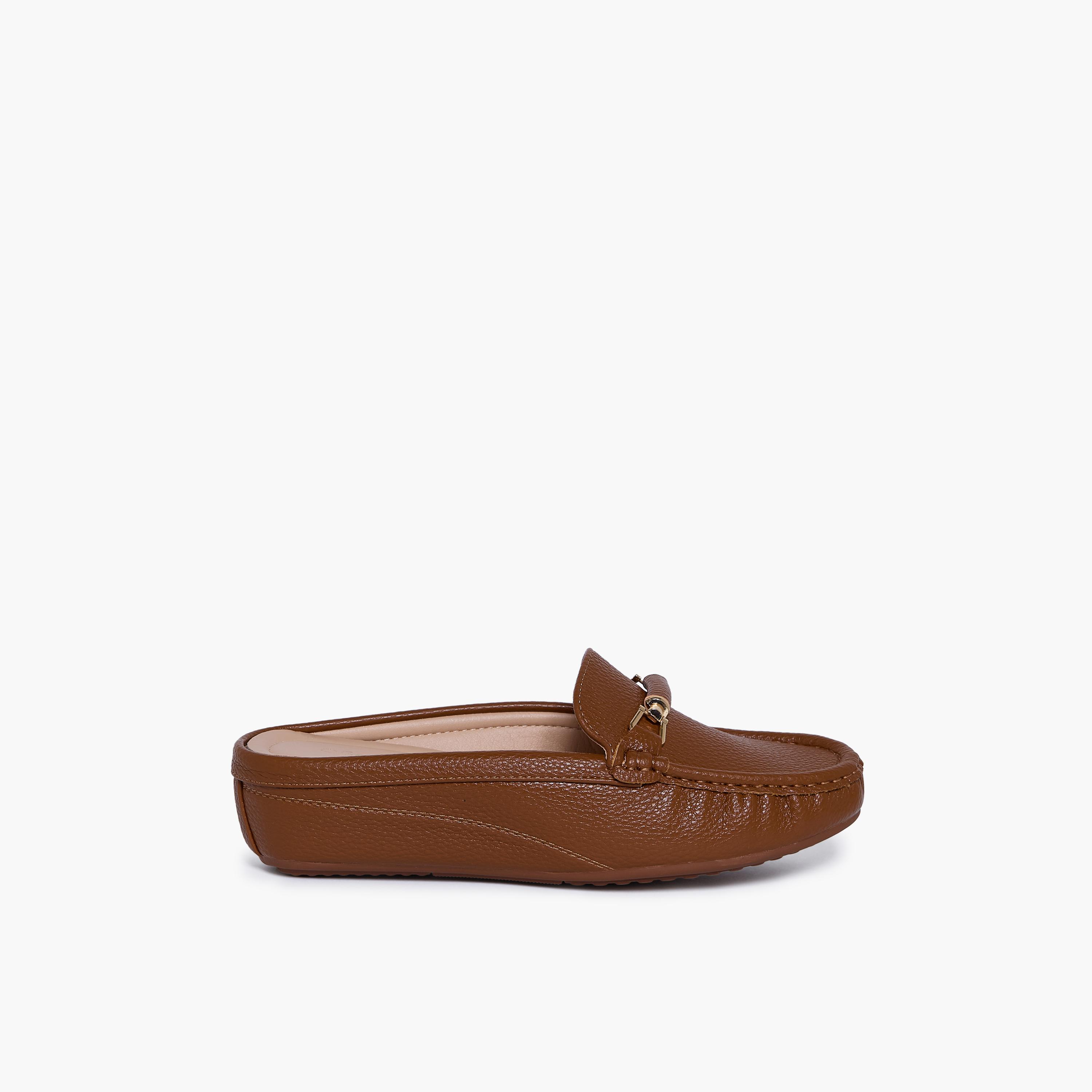 Geoomnii Women's Slip-On Kathleen1 Flatform Mules | G25225-23-BROWN-women-shoes-flats-mules-image-4