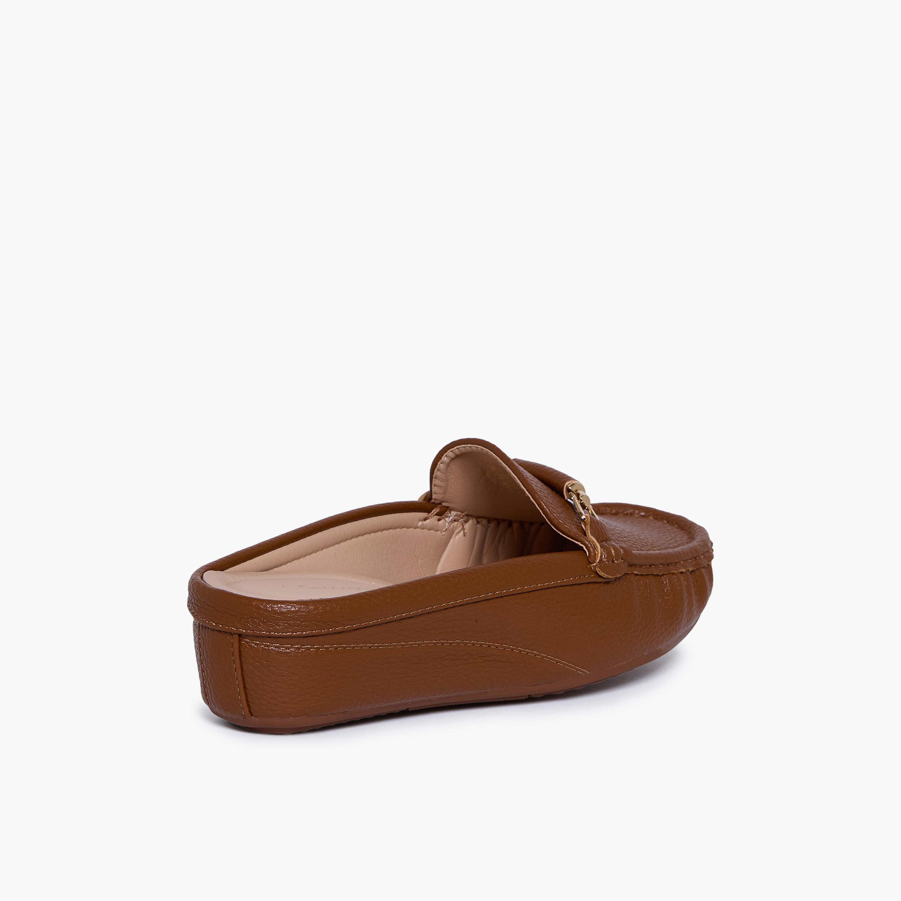 جيومني - حذاء كاثلين1 سهل الارتداء نعل سميك للنساء | G25225-23-BROWN-women-shoes-flats-mules-image-5