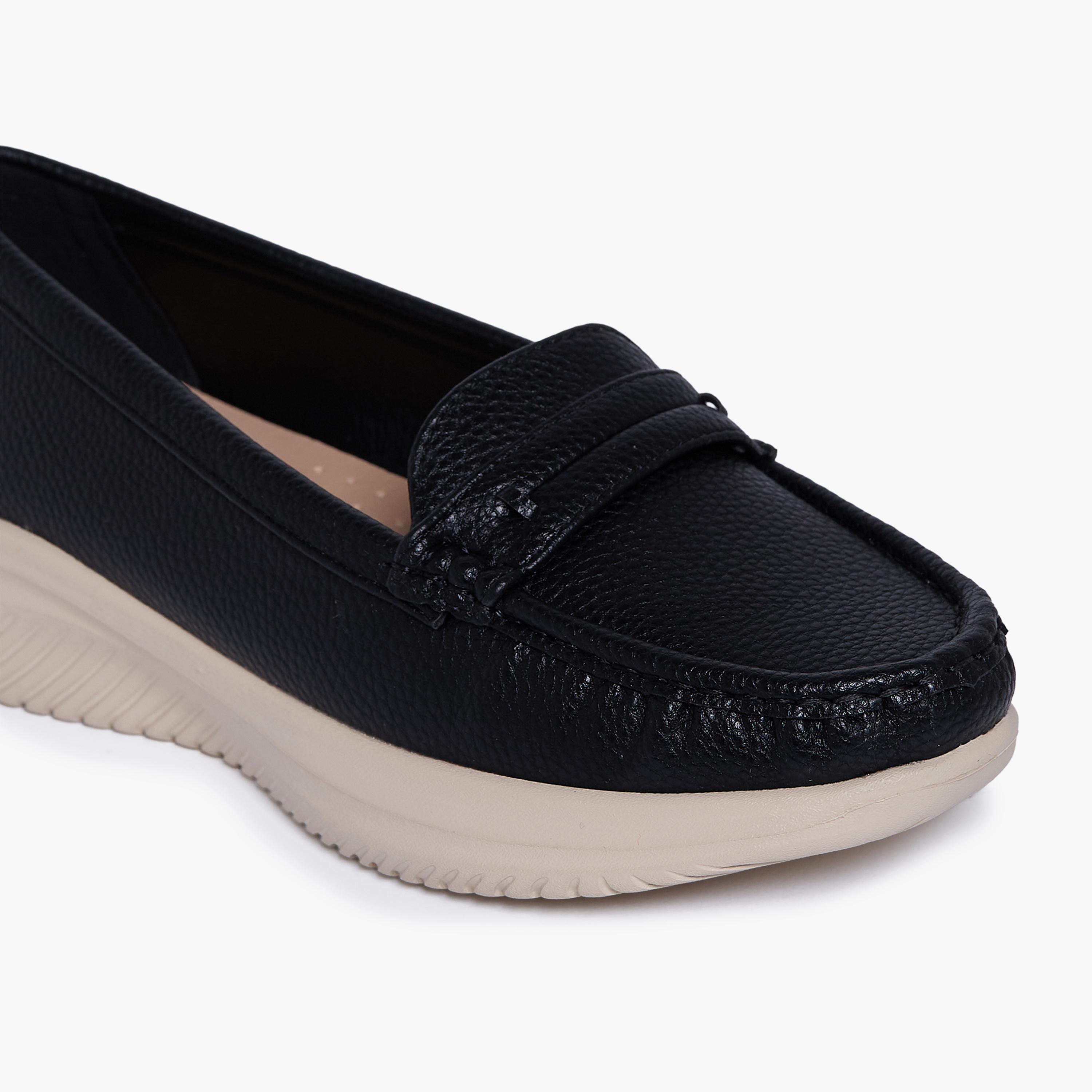 جيومني - حذاء كاثي1 سهل الارتداء نعل سميك للنساء | G25225-8-BLACK-women-shoes-flats-loafers-image-2