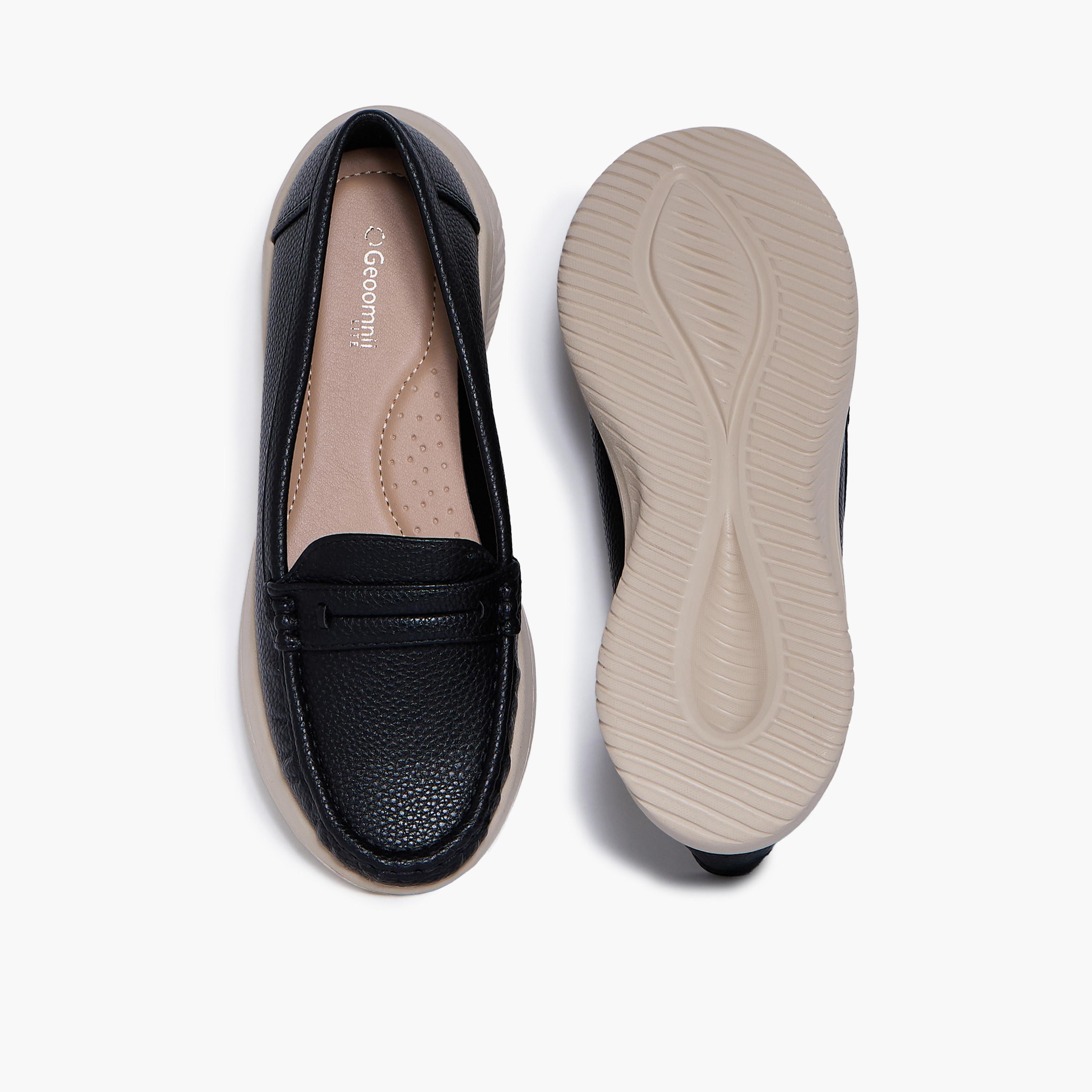 جيومني - حذاء كاثي1 سهل الارتداء نعل سميك للنساء | G25225-8-BLACK-women-shoes-flats-loafers-image-3