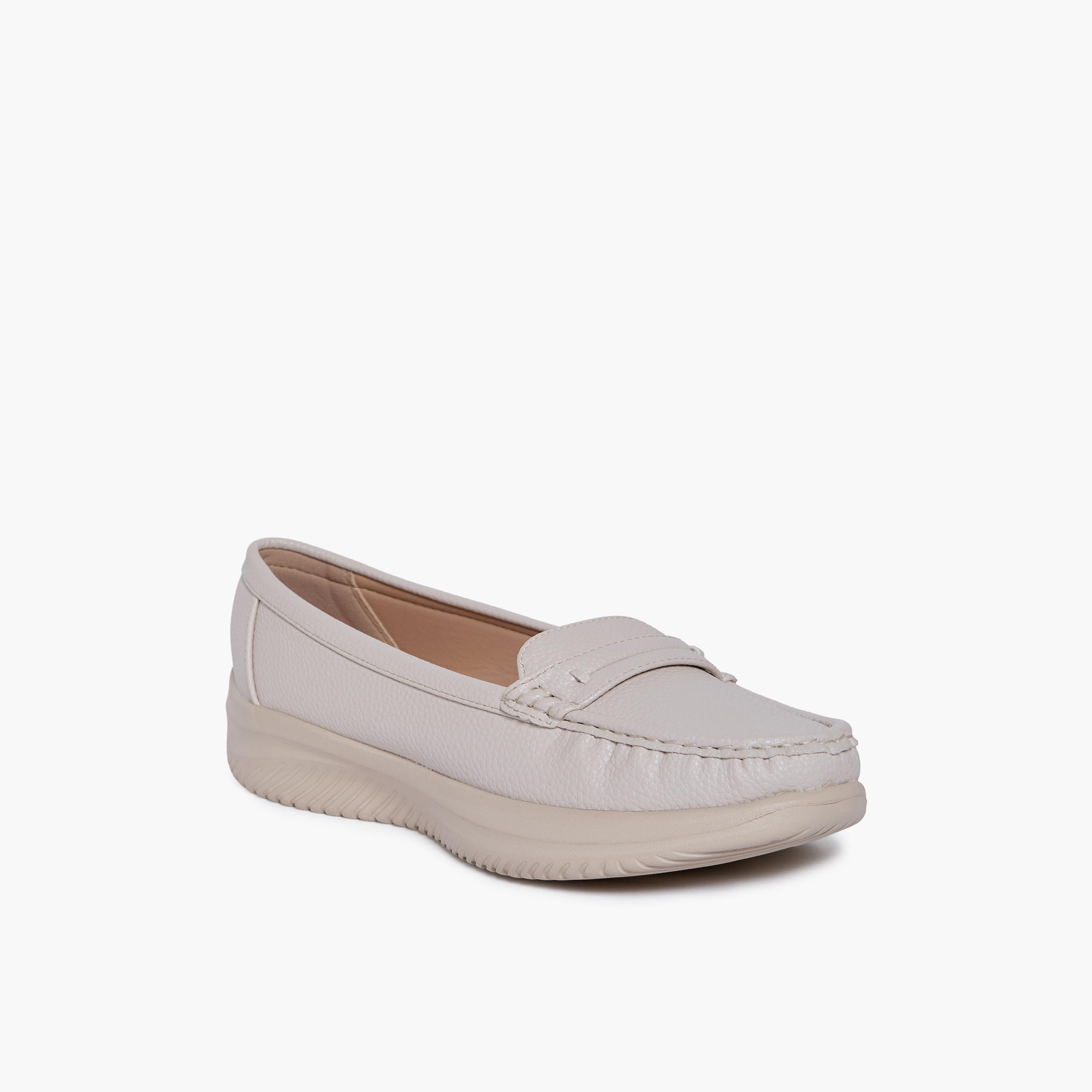 جيومني - حذاء كاتي1 سهل الارتداء نعل سميك للنساء | G25225-8-CREAM-women-shoes-flats-loafers-image-1