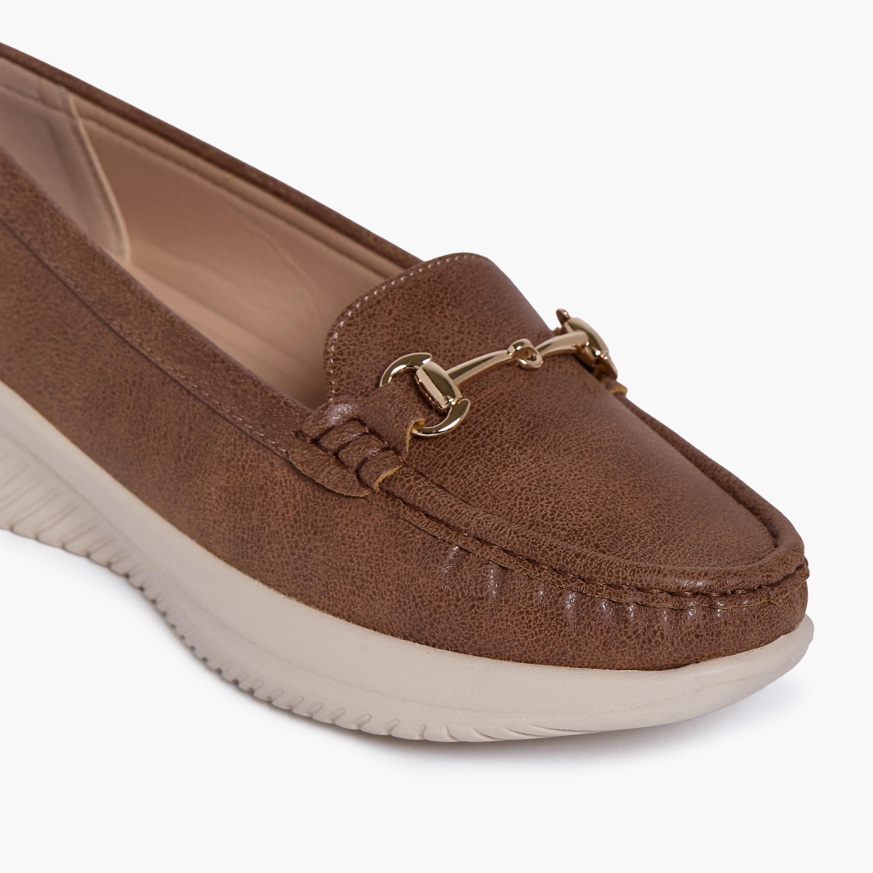 Geoomnii Women's Slip-On Katrina1 Flatform Loafers | G25225-9-BROWN-women-shoes-flats-loafers-image-2