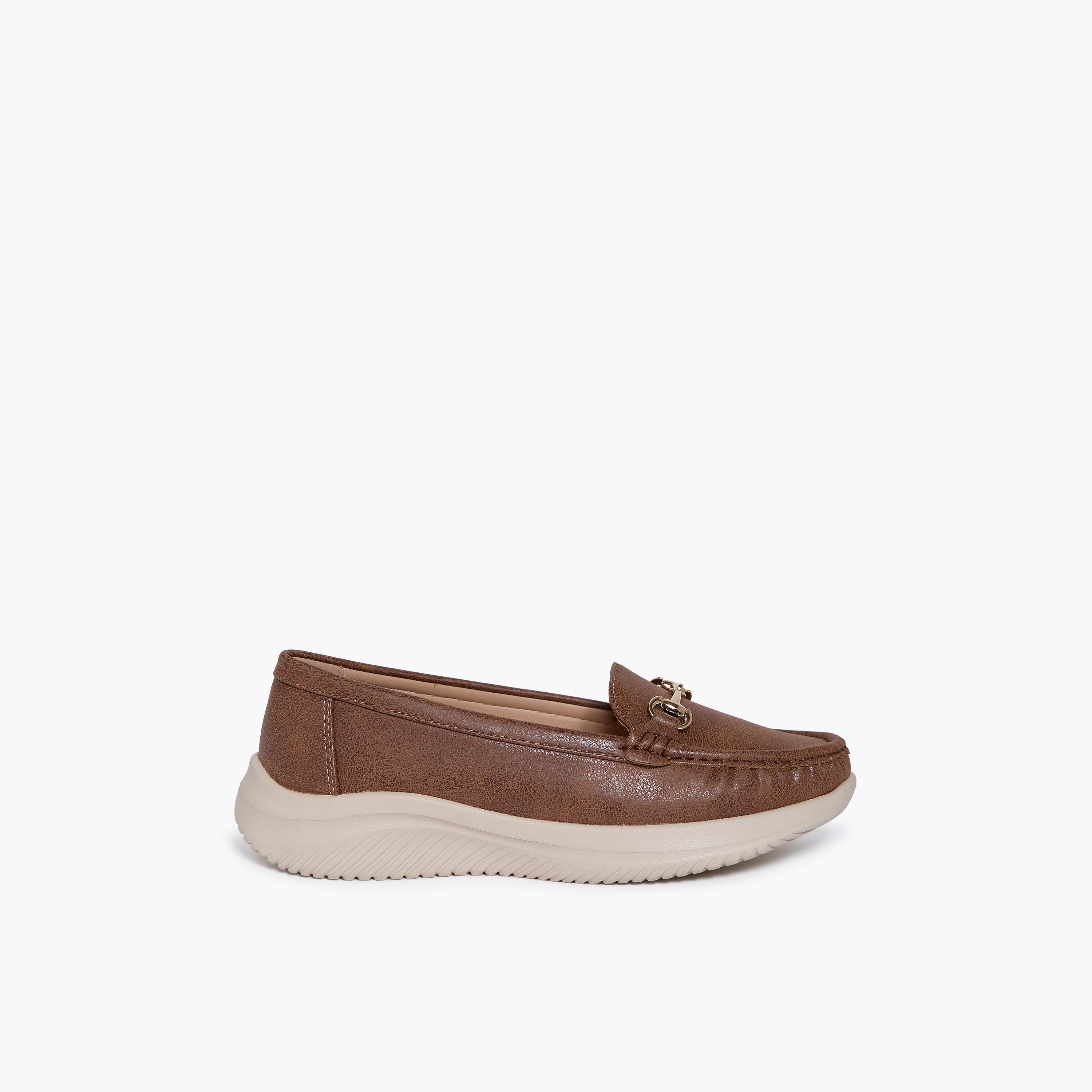 جيومني - حذاء كاترينا1 سهل الارتداء نعل سميك للنساء | G25225-9-BROWN-women-shoes-flats-loafers-image-4