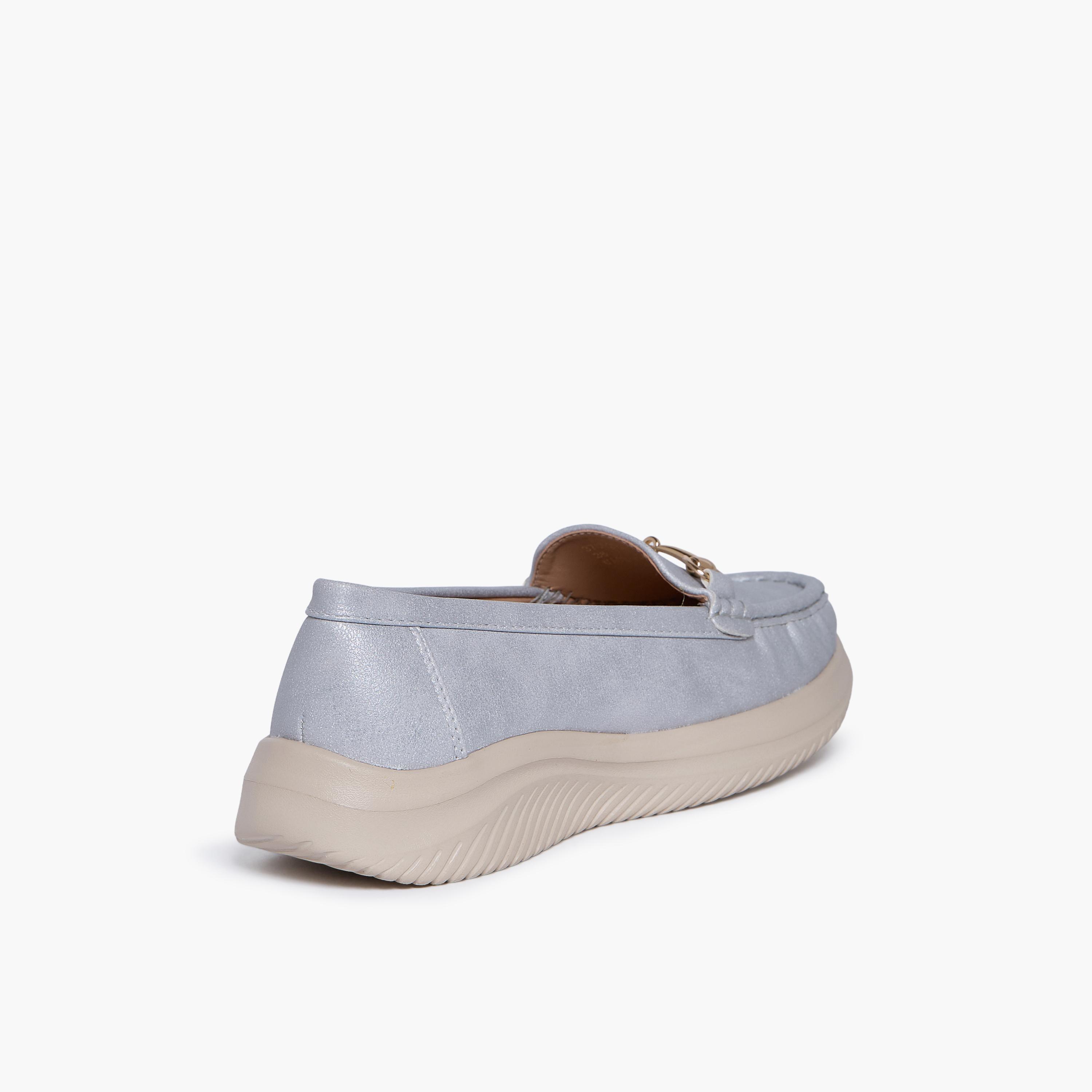 Geoomnii Women's Slip-On Kay1 Flatform Loafers | G25225-9-SILVER-women-shoes-flats-loafers-image-5