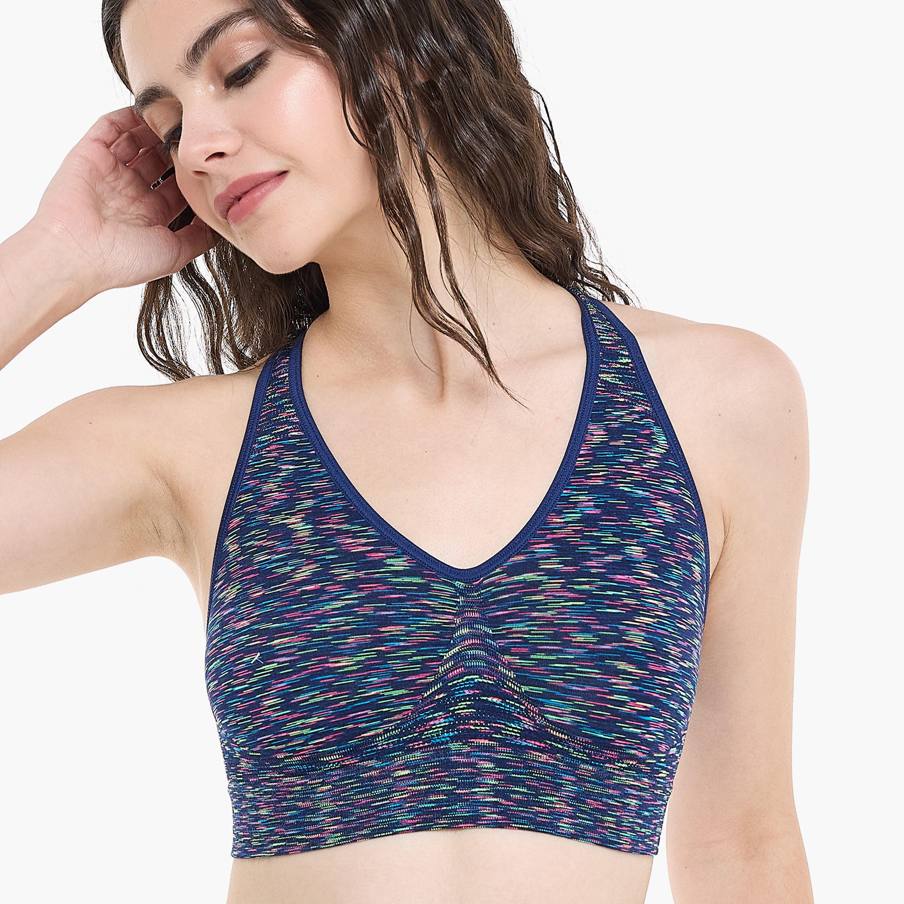 حمالة صدر رياضية للنساء من هنس مبطنة بشكل خفيف وبدون أسلاك بظهر متسابق بدون خياطة-women-clothing-lingerie-bras-image-1