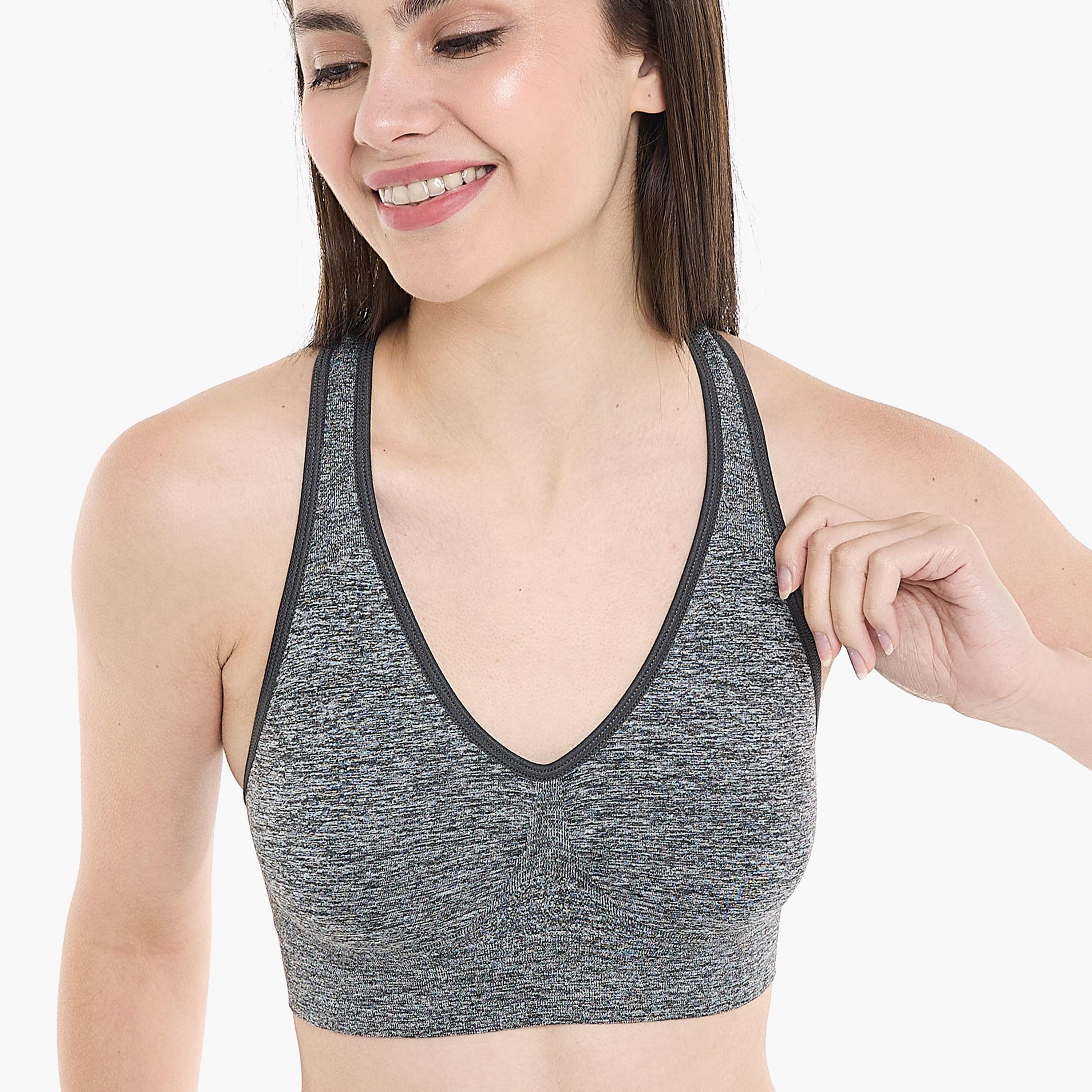 حمالة صدر رياضية للنساء من هنس مبطنة بشكل خفيف وبدون أسلاك بظهر متسابق بدون خياطة-women-clothing-lingerie-bras-image-5