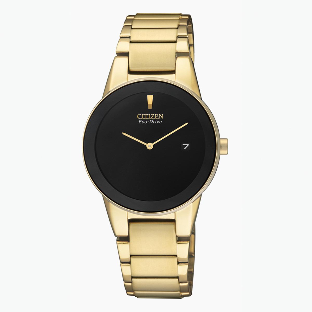 Citizen Women's Gold Analog Eco-Drive Metal Strap Watch GA1052 55E-women-watchesandjewellery-watches-image-1